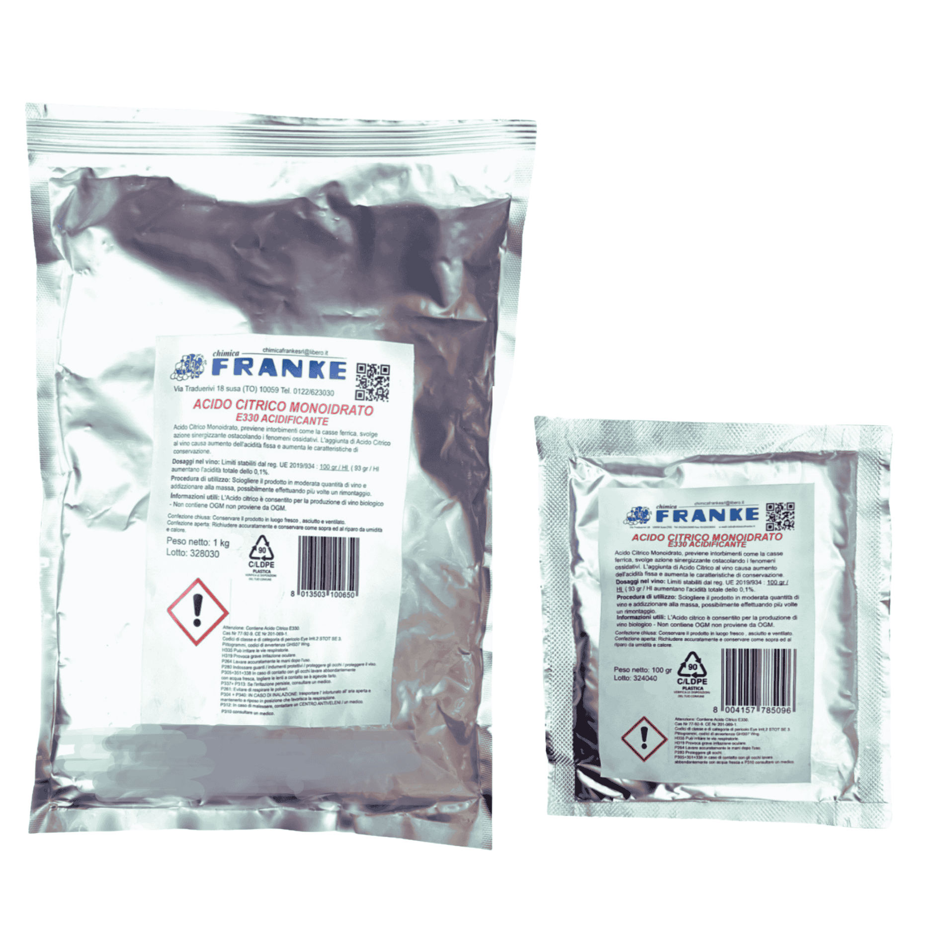 Acido Citrico Monoidrato Franke | Protezione Antiossidante E Conservativa | 100g-1kg