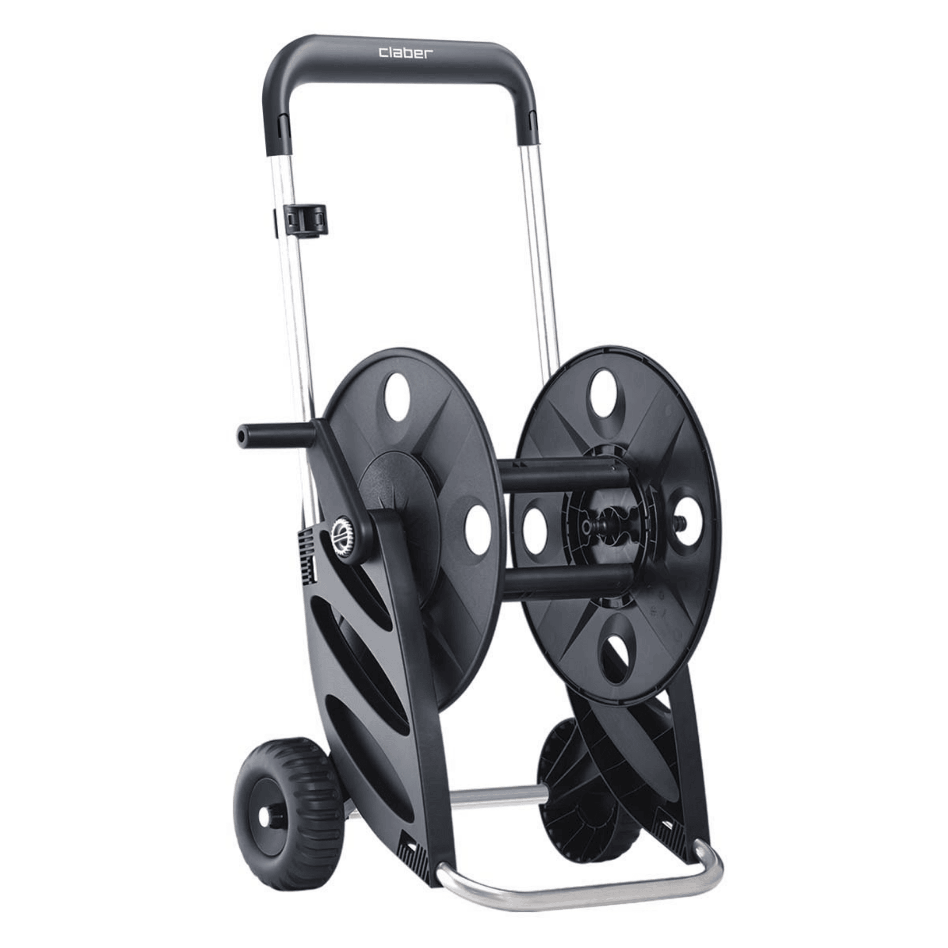 Avvolgitubo Professionale Claber Silveral 8977 | Struttura In Alluminio Tubolare | Capacità 70 Metri 1/2"