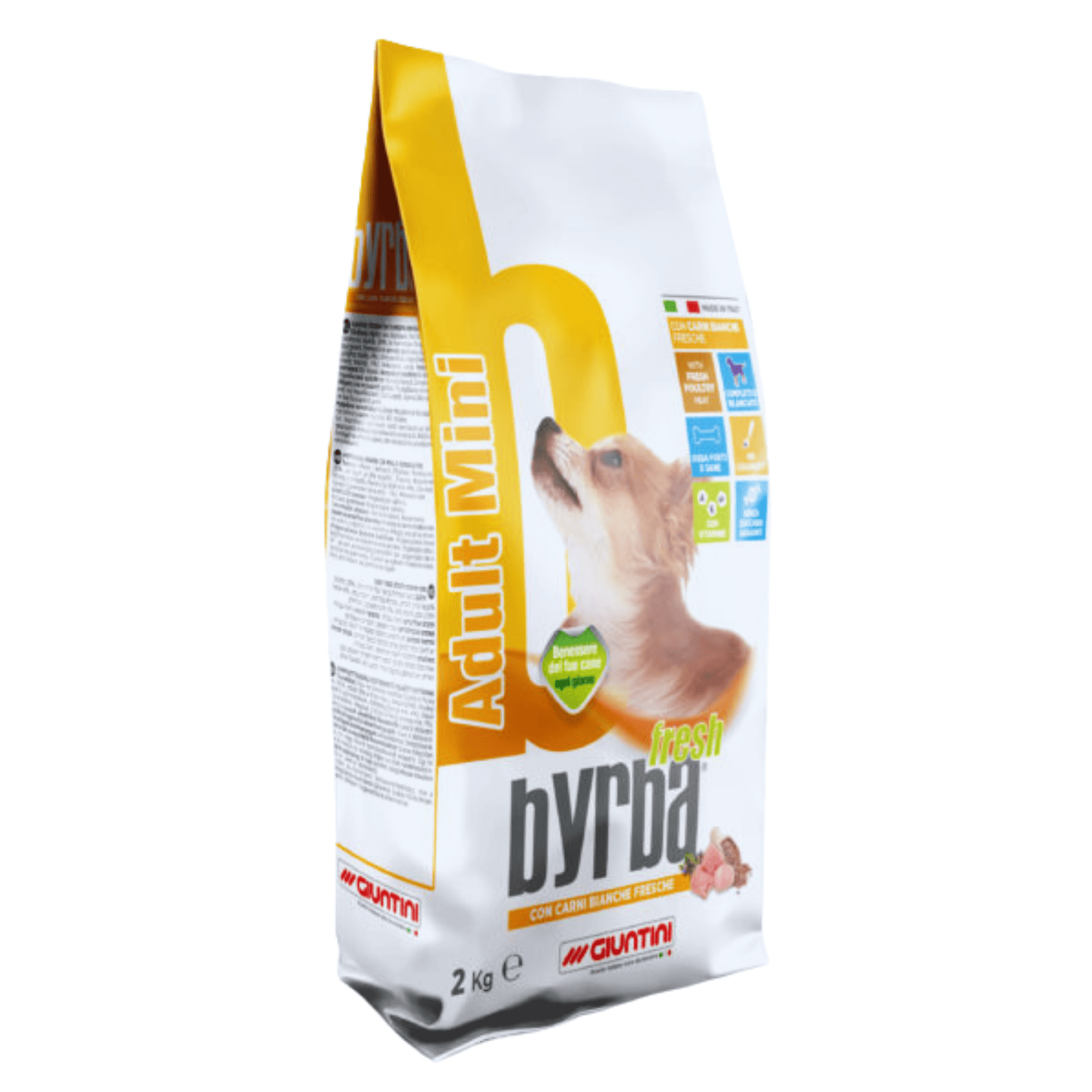 Byrba Fresh Mini Giuntini 2 Kg | Carne Fresca Di Pollo E Tacchino | Per Cani Adulti Di Piccola Taglia