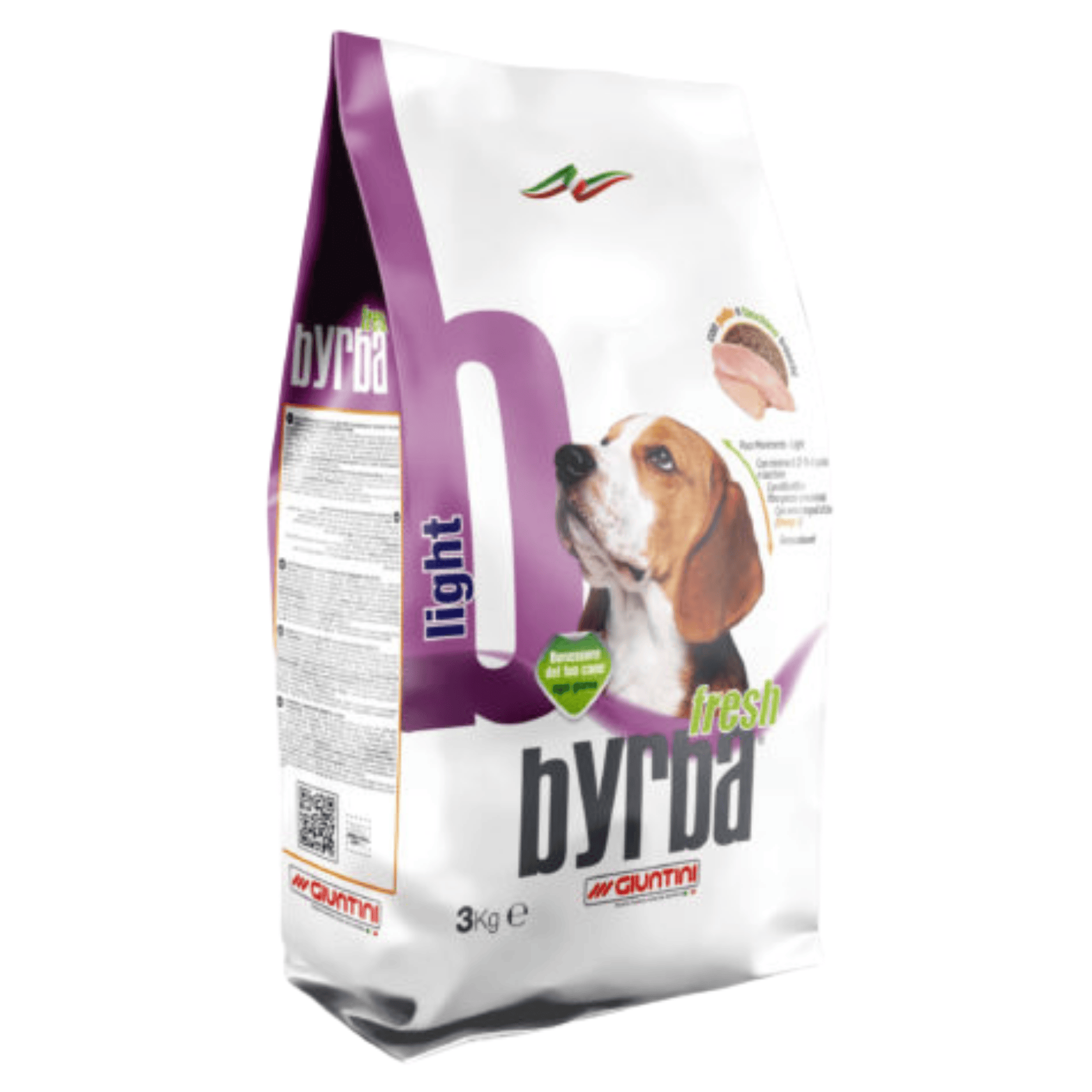 Byrba Fresh Light Poco Movimento | Alimento Completo Per Cani Adulti | Ricco Di Fibra E Omega 3