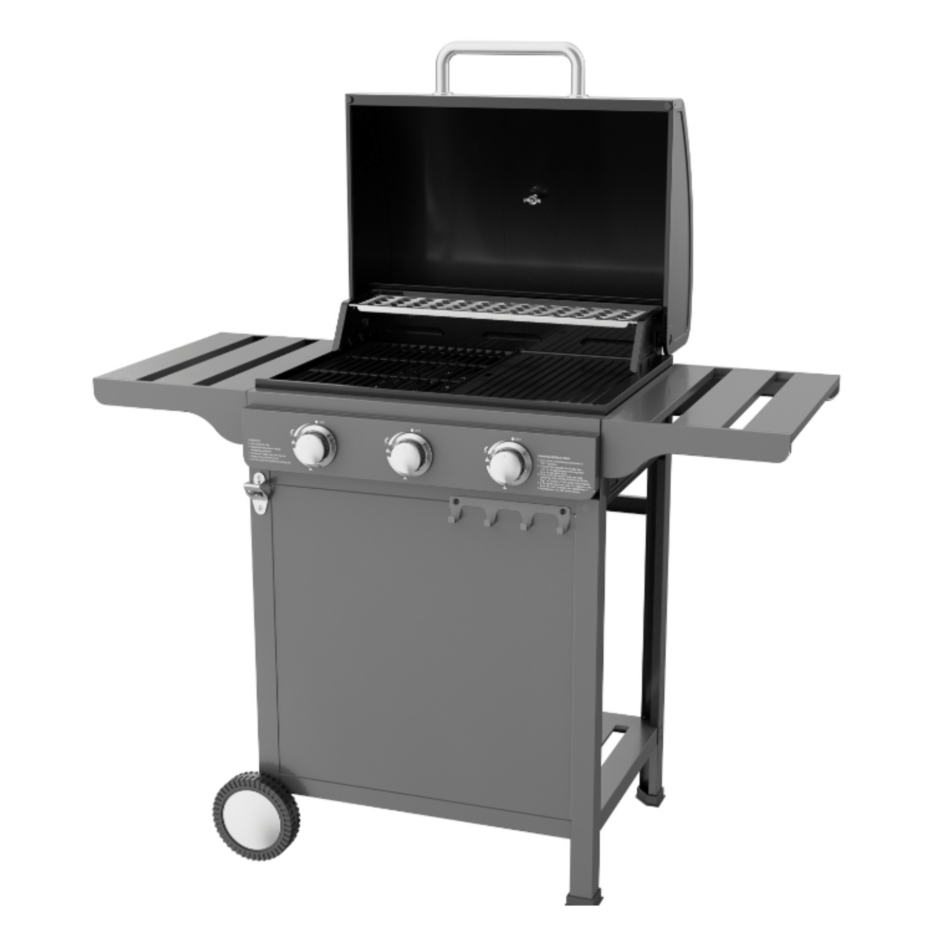 Barbecue A Gas Expert 3 Ompagrill | 3 Bruciatori Inox 9 Kw | Griglia Ghisa Smaltata 60x42