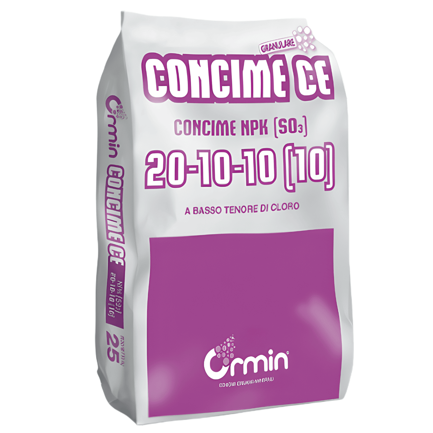 Concime Ormin 20-10-10 Granulare 25 Kg | Nutrizione Completa Colture | Azoto Fosforo Potassio NPK A