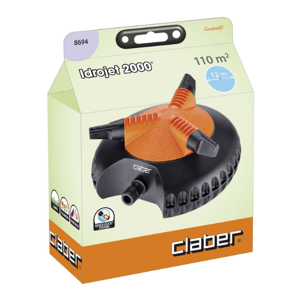 Irrigatore Professionale Claber Idrojet 8694 | Getto Regolabile A Lunga Distanza | Attacco Universale