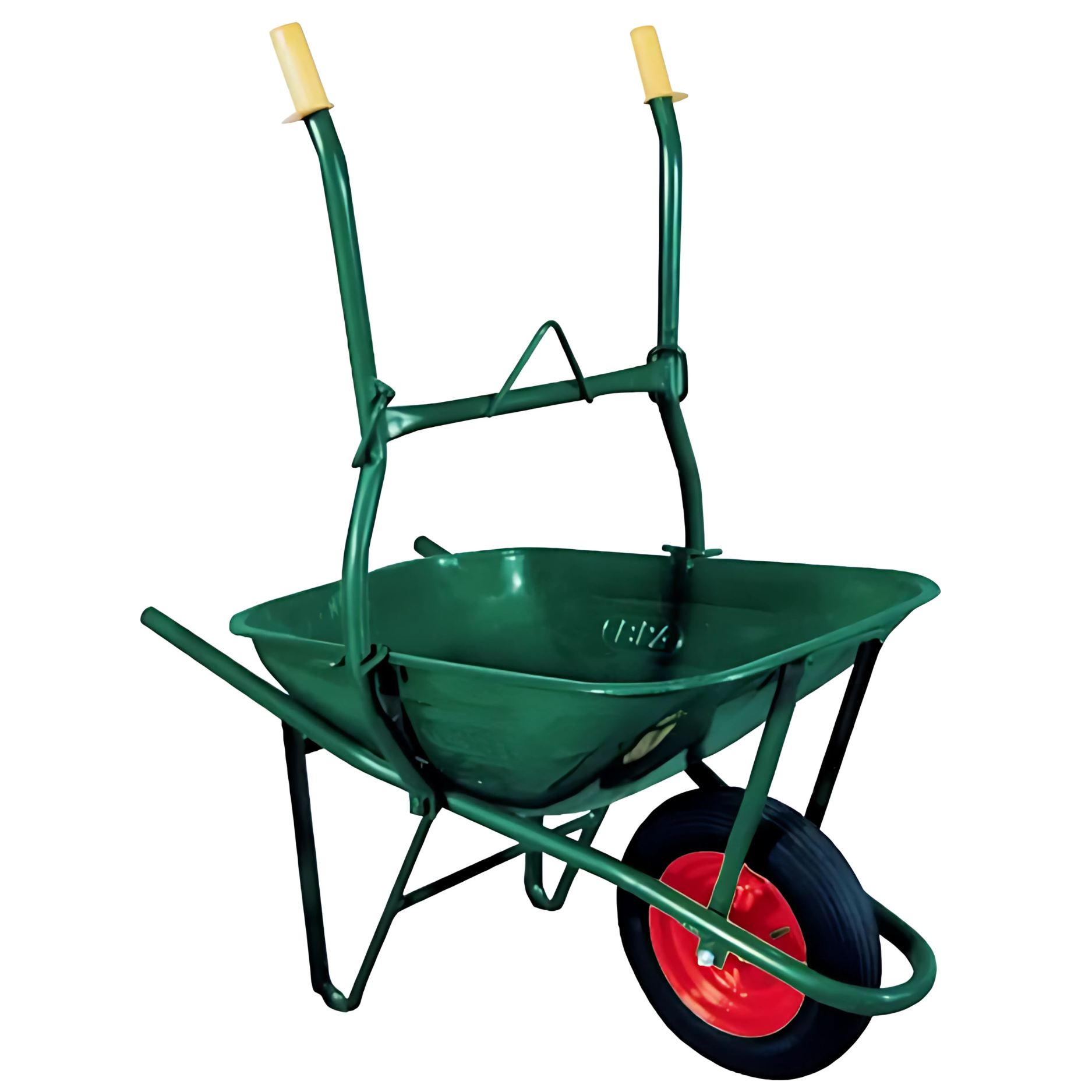 Carriola Da Tiro Con Vasca In Acciaio 70 Litri E Ruota Pneumatica – Verde