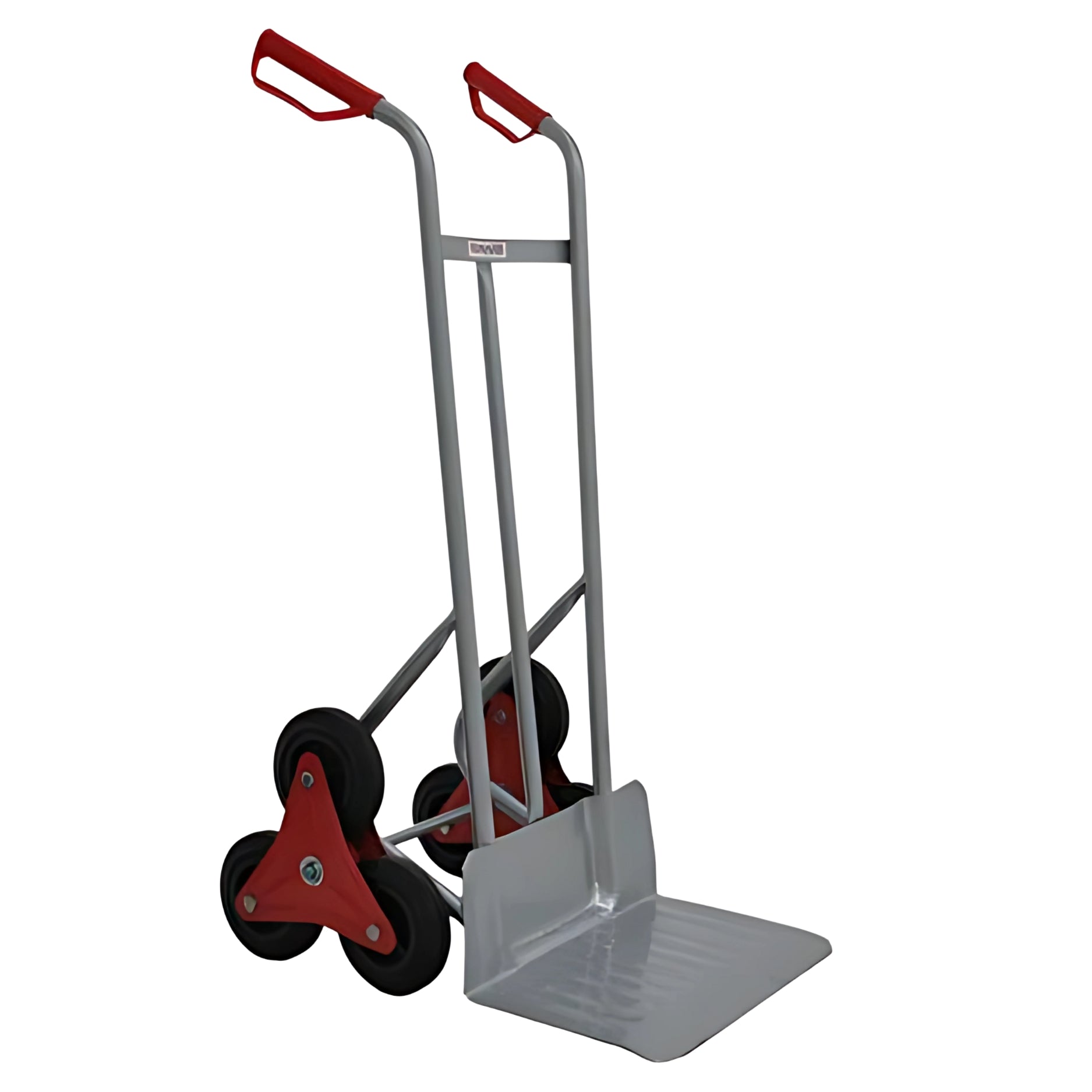 Carrello Professionale Saliscale A 6 Ruote | Struttura In Acciaio Verniciato | Portata Massima 200 Kg | Ruote Piene Ø 160 Mm | Pedana 45x25 Cm