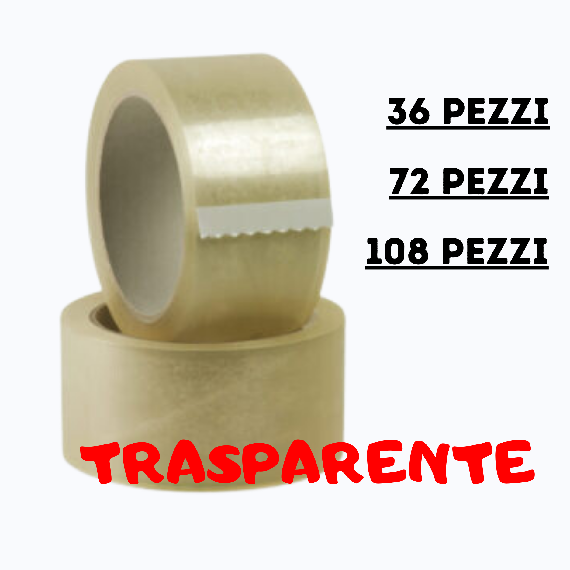 Nastro adesivo 50MT indicato per chiusura cartoni e operazioni imballaggio Adatto anche per chiusura di sacchetti di cellophane e politene