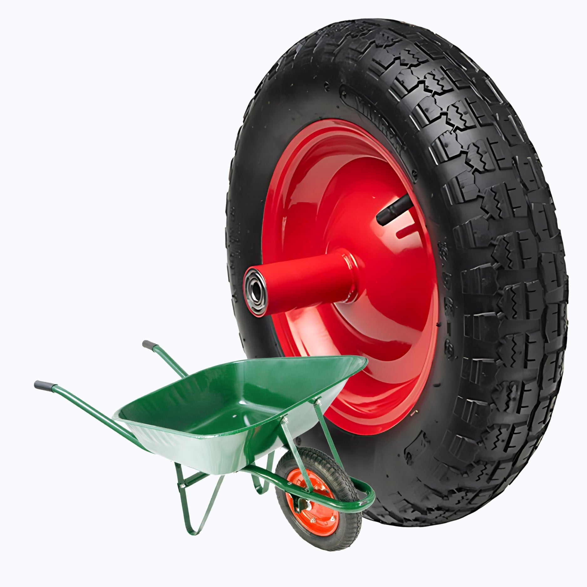 Ruota Carriola Pneumatica Con Cerchio In Ferro E Cuscinetti A Sfera – Diverse Misure Asse