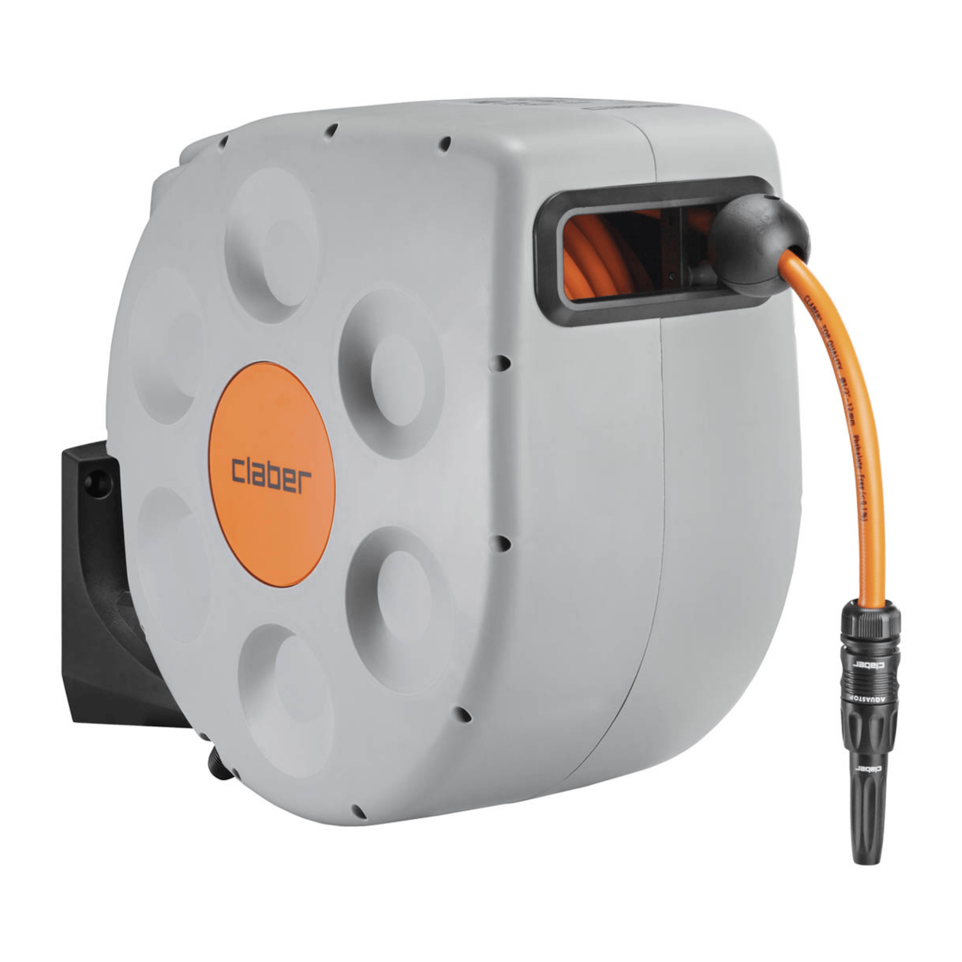 Avvolgitubo Claber Rotoroll Evolution Con Riavvolgimento Automatico | Staffa Orientabile | Tubo 20-30 Mt