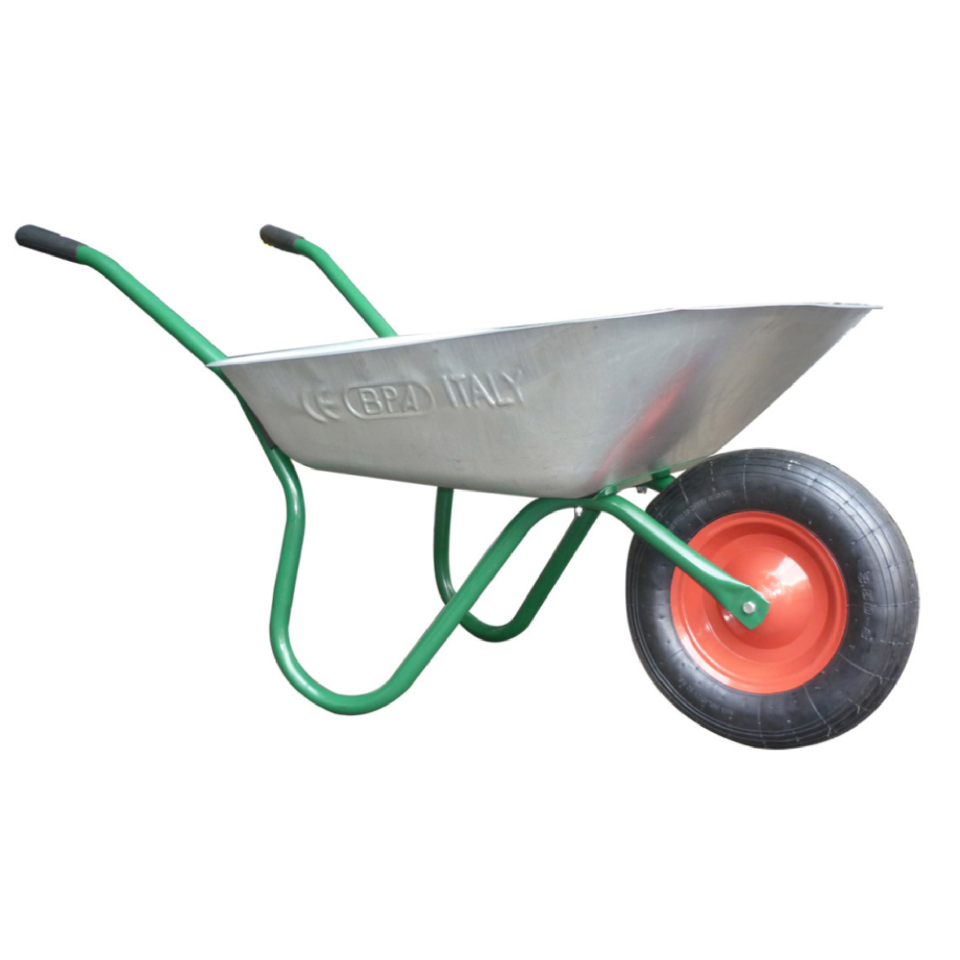 Carriola Hobby Brixo Telaio In Acciaio Vasca In Lamiera Zincata Capacità 70Lt