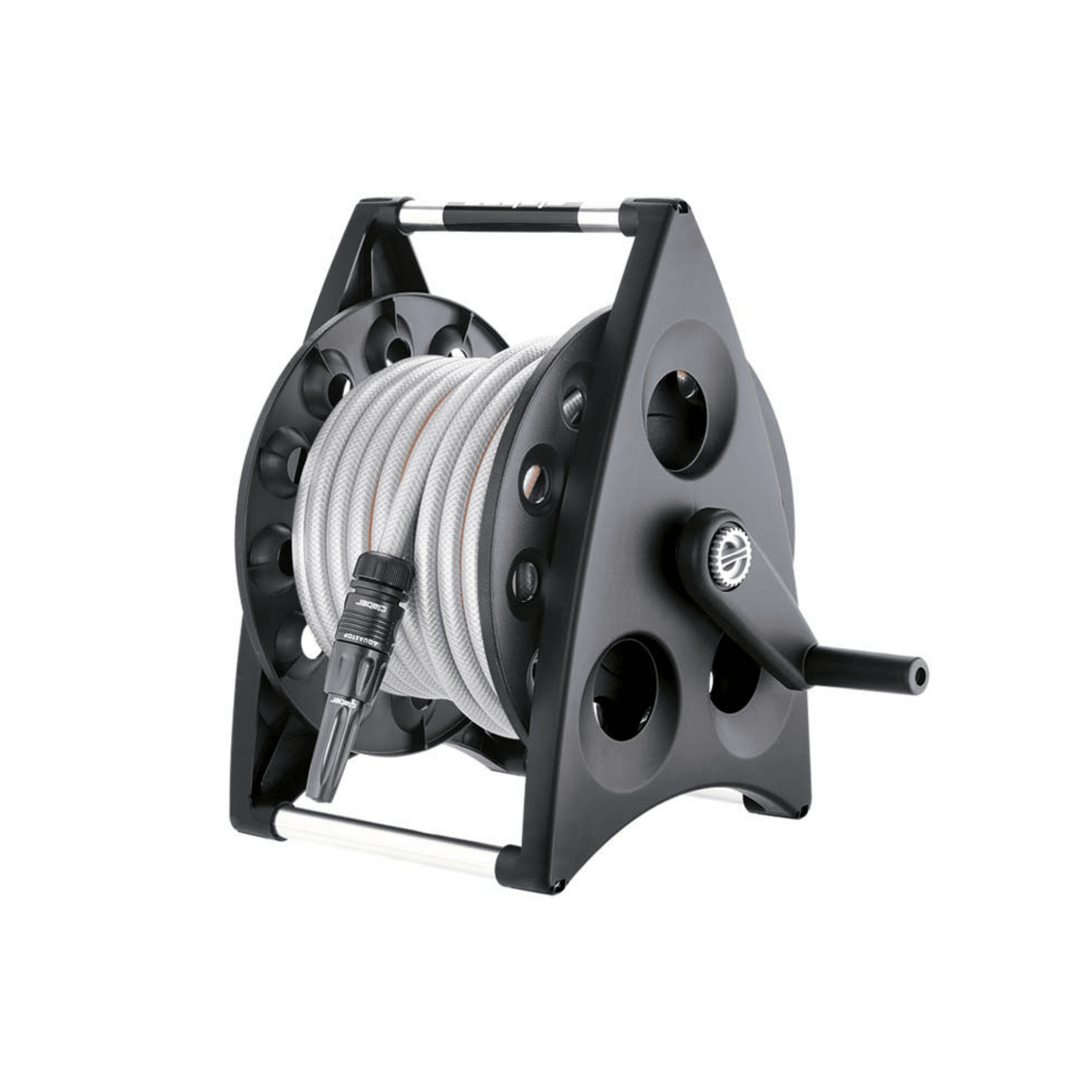 Avvolgitubo Claber Kiros Con Accessori 8945 | Struttura In Alluminio | Tubo Retinato 20 Mt Con Lancia