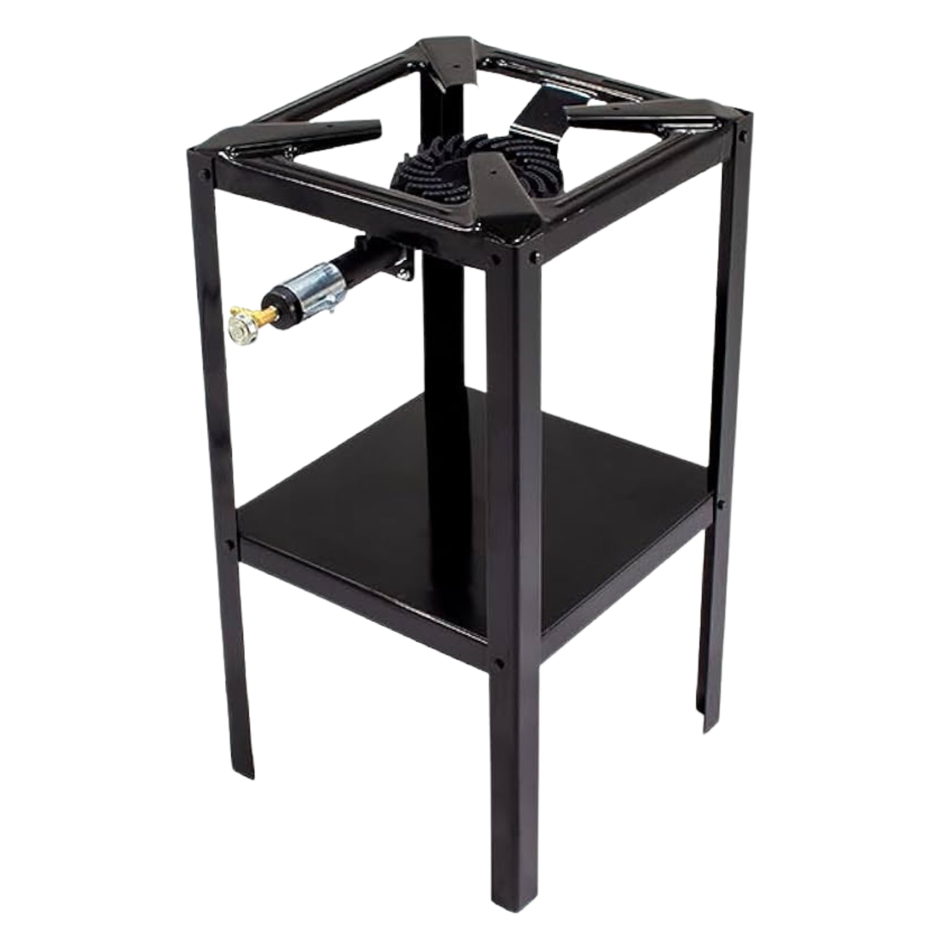 Fornellone A Gas Professionale Drago Omac 40x40x80 Cm | Bruciatore In Ghisa 8,5 kW | Struttura In Ferro Verniciato Nero | Ideale Per Uso Esterno E Ristorazione