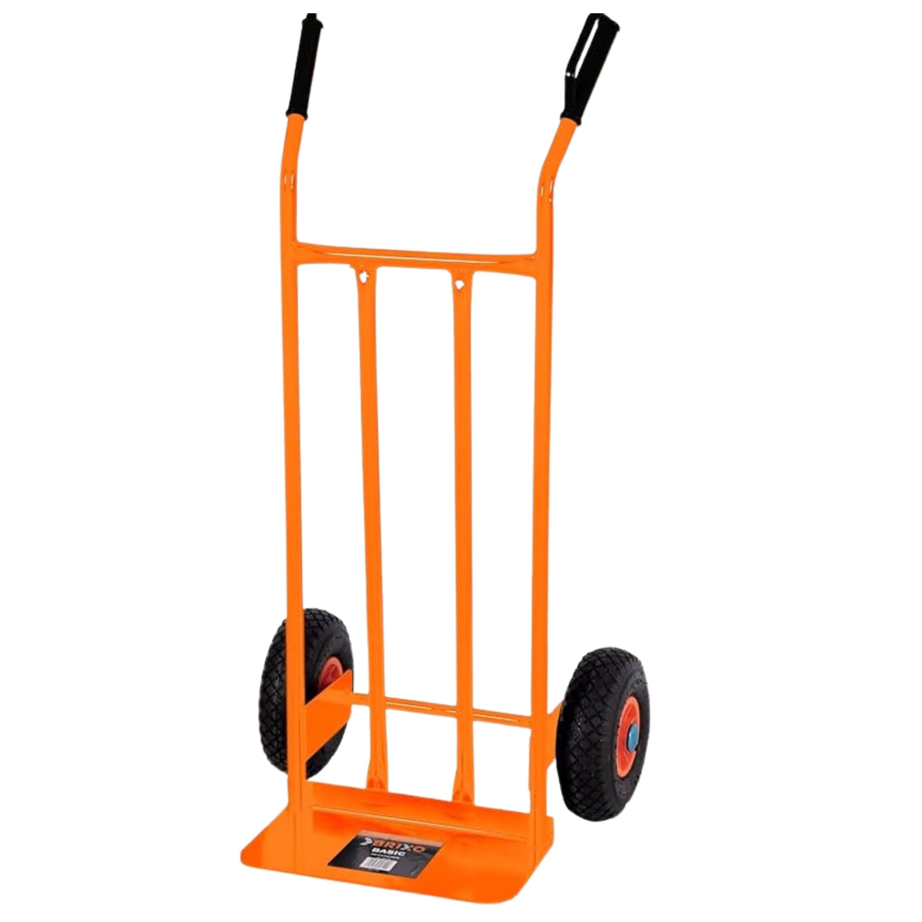 carrello di colore arancione con manici di colore nero marchio brixo