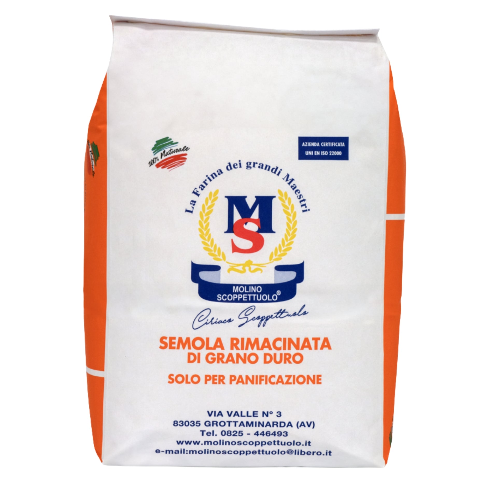 Semola Rimacinata Professionale Molino Scoppettuolo 1 Kg | Alta Qualità Per Panificazione E Pasta Fresca | Confezioni Fino A 25 Kg