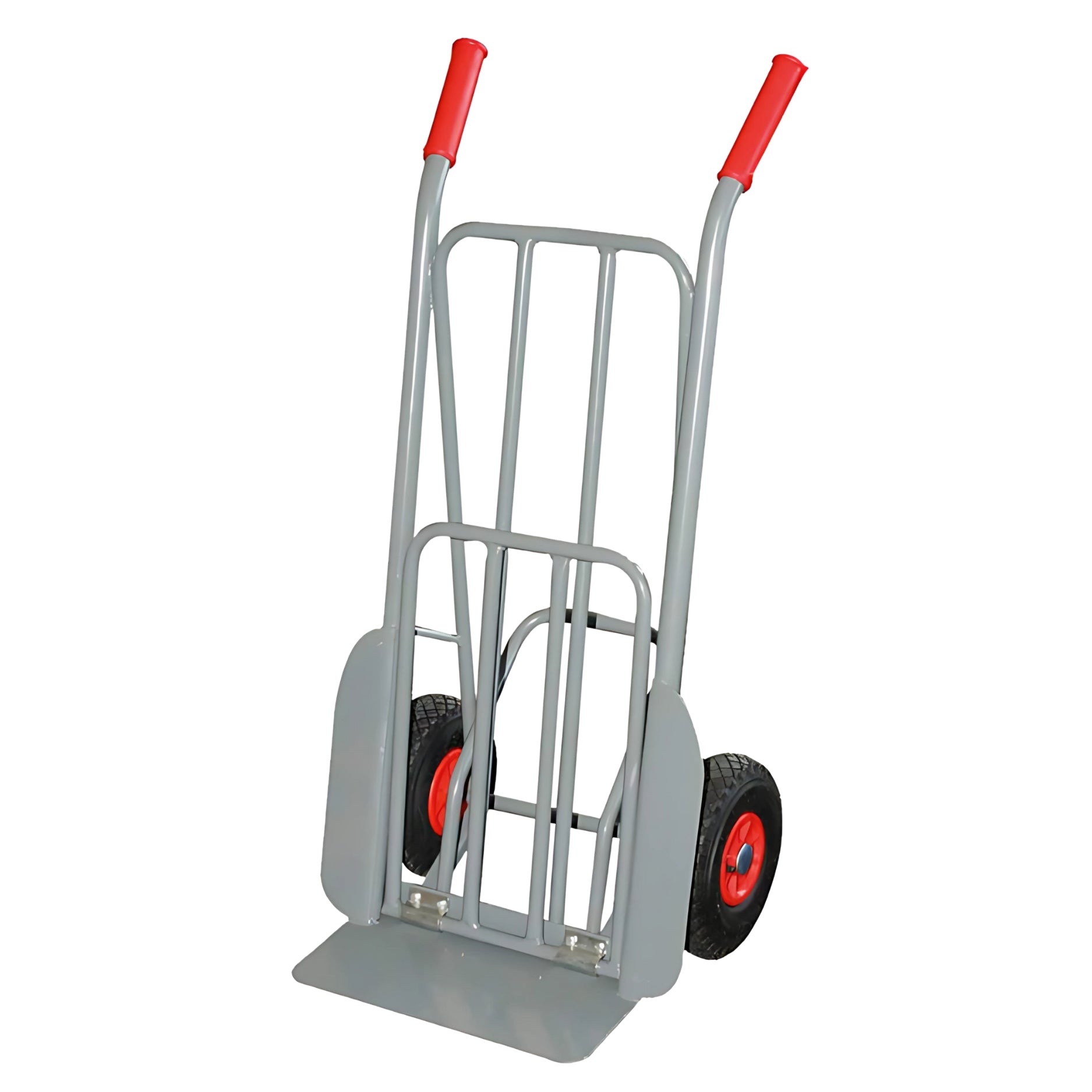 Carrello Portapacchi Con Pala Ribaltabile | Struttura In Acciaio Verniciato | Ruote Pneumatiche Ø 250 mm | Portata Fino A 150 Kg