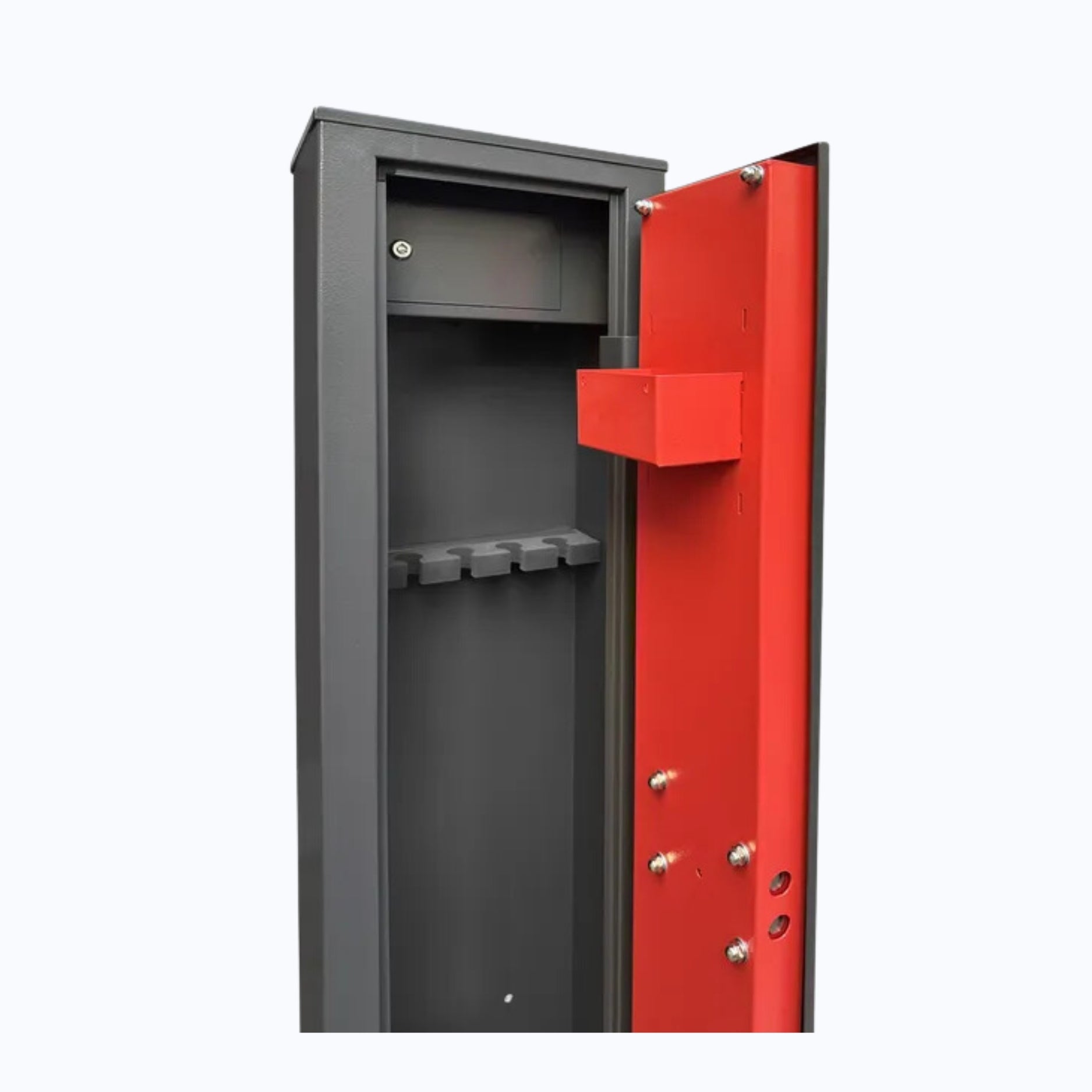 ARMADIO PORTAFUCILI A 5 POSTI CON TESORETTO IN LAMIERA D'ACCIAIO CHIAVE A DOPPIA MAPPA