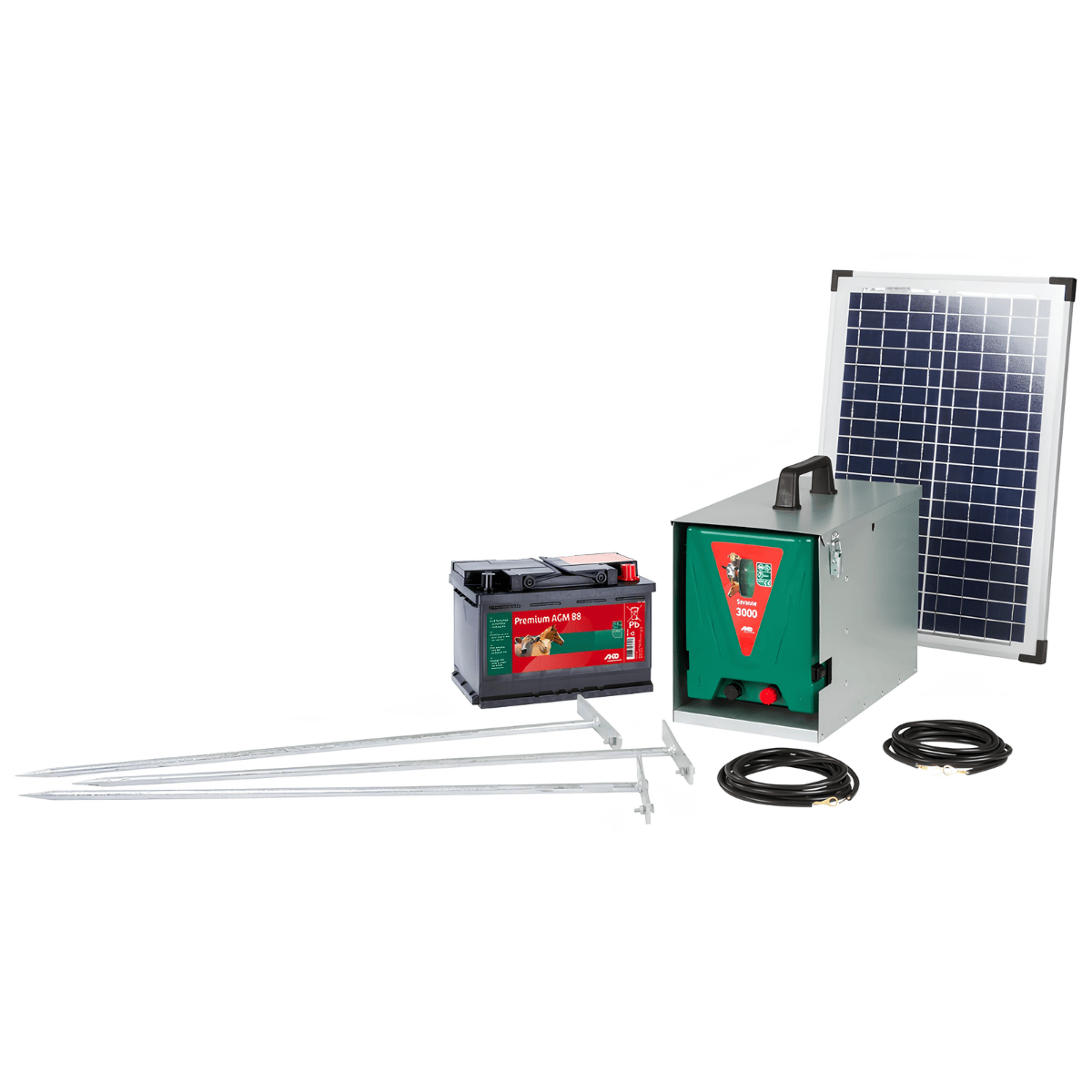 Elettrificatore A Pannello Solare Lif Savanne 3000 | Kit Completo Per Recinzioni Fino A 95 Km