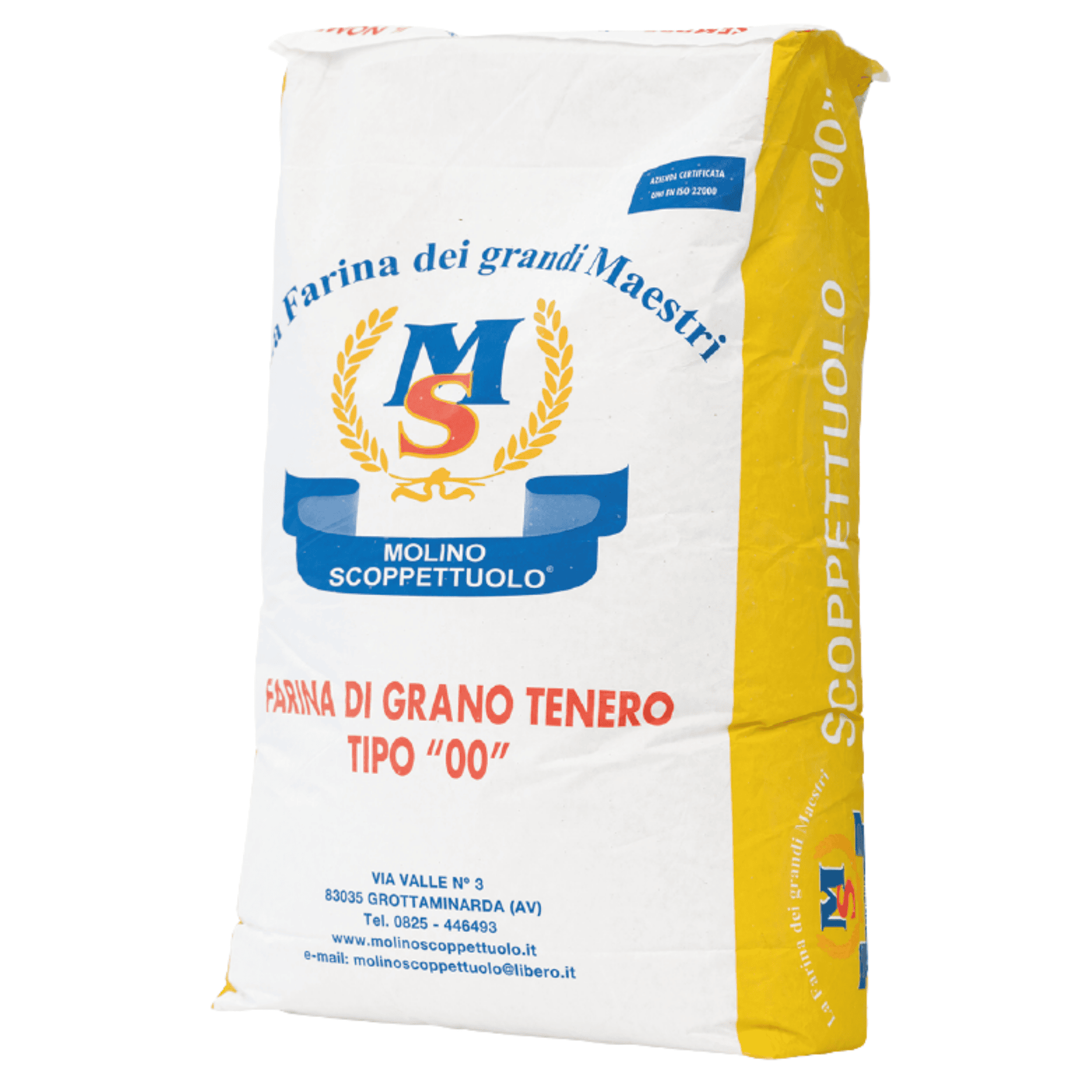 Farina Professionale Scoppettuolo Tipo 00 Gialla | Alta Forza Panificabile | Confezione 25 Kg Premium