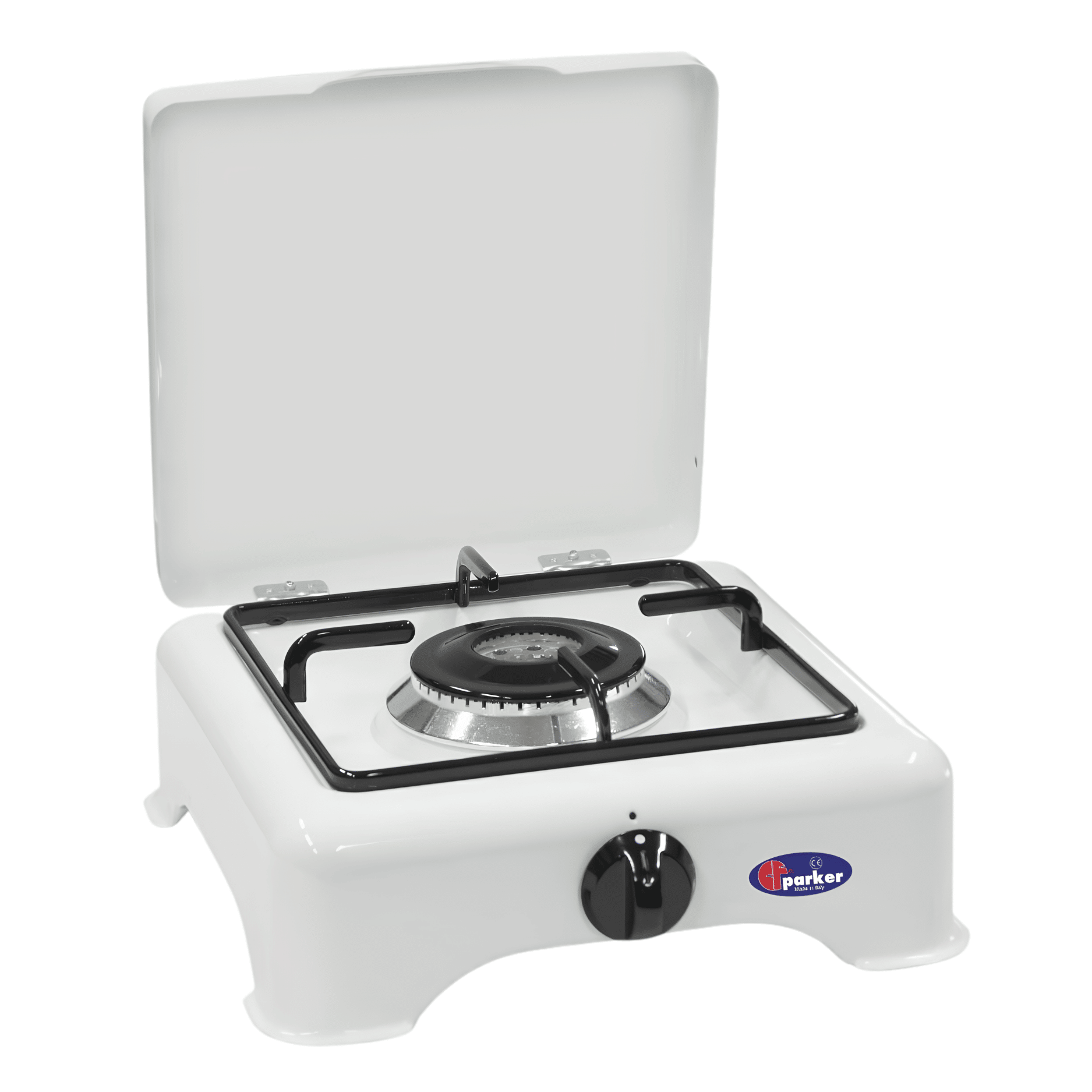 Fornello A Gas 1 Fuoco Made In Italy | Struttura Smaltata Con Bruciatore In Lega Cm 29x29xH