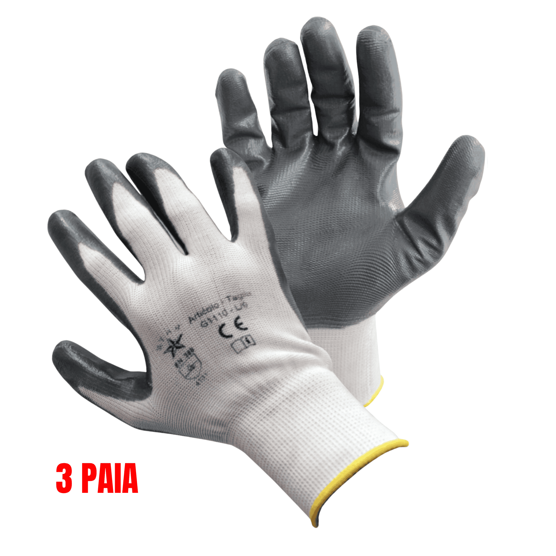 Guanti Professionali In Nitrile/Nylon LIF | Massima Aderenza E Protezione | Offerta 3 Paia