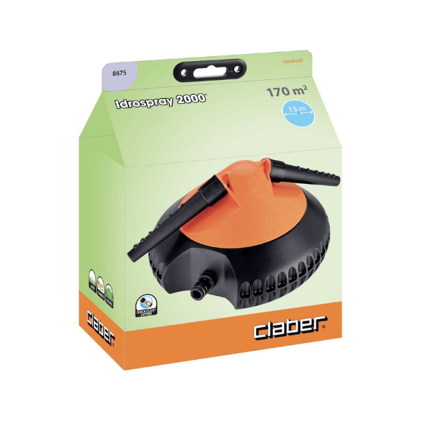 Irrigatore Claber Idrospray 2000 8675 | Regolabile E Resistente | Copertura 64 M²