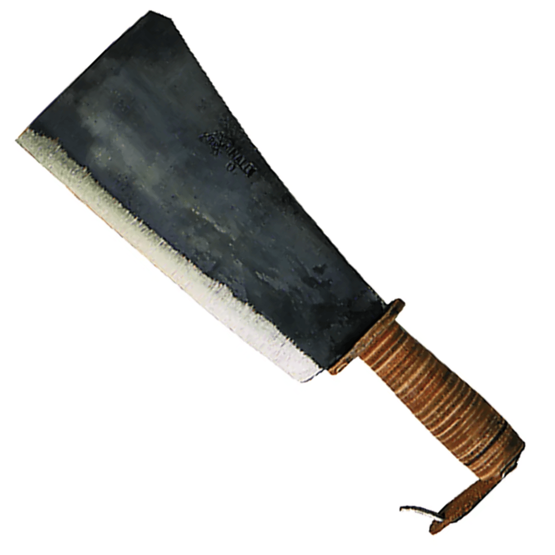 Roncola Professionale Rinaldi Manaresso Art. 201 | Lama Forgiata In Acciaio | Manico In Cuoio Cm 24