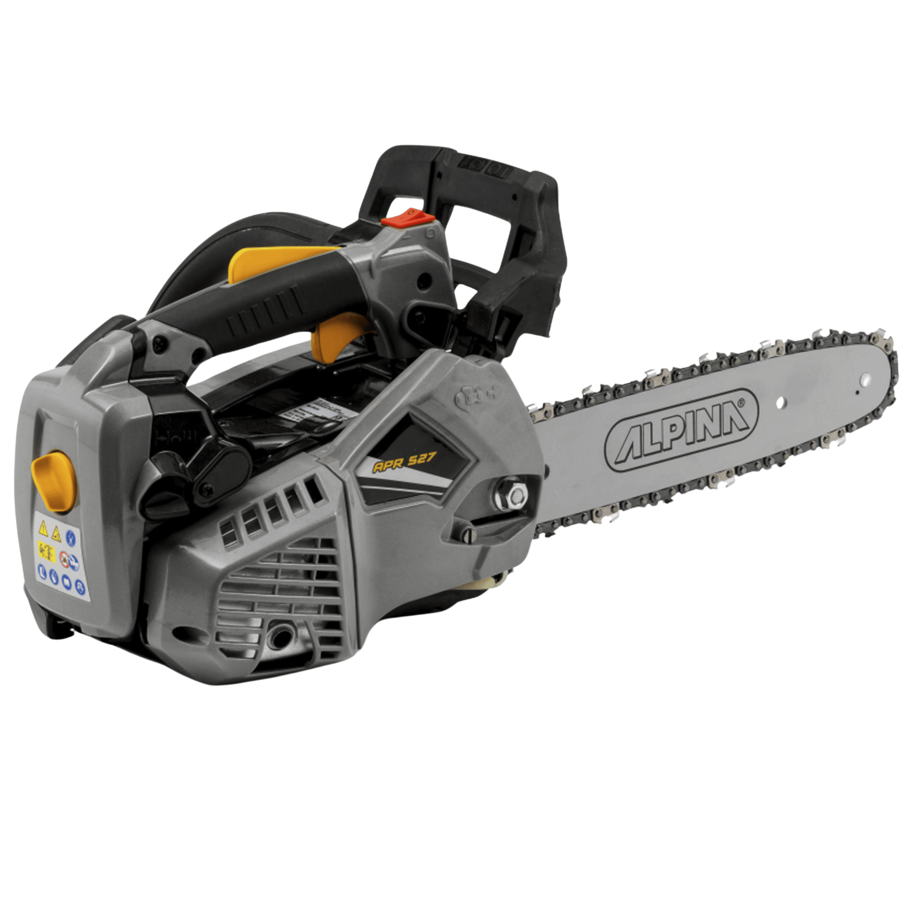 Motosega Da Pota Alpina APR 527 | Motore 2 Tempi 26,9 Cc | Barra 25 Cm | Taglio Professionale Sicuro