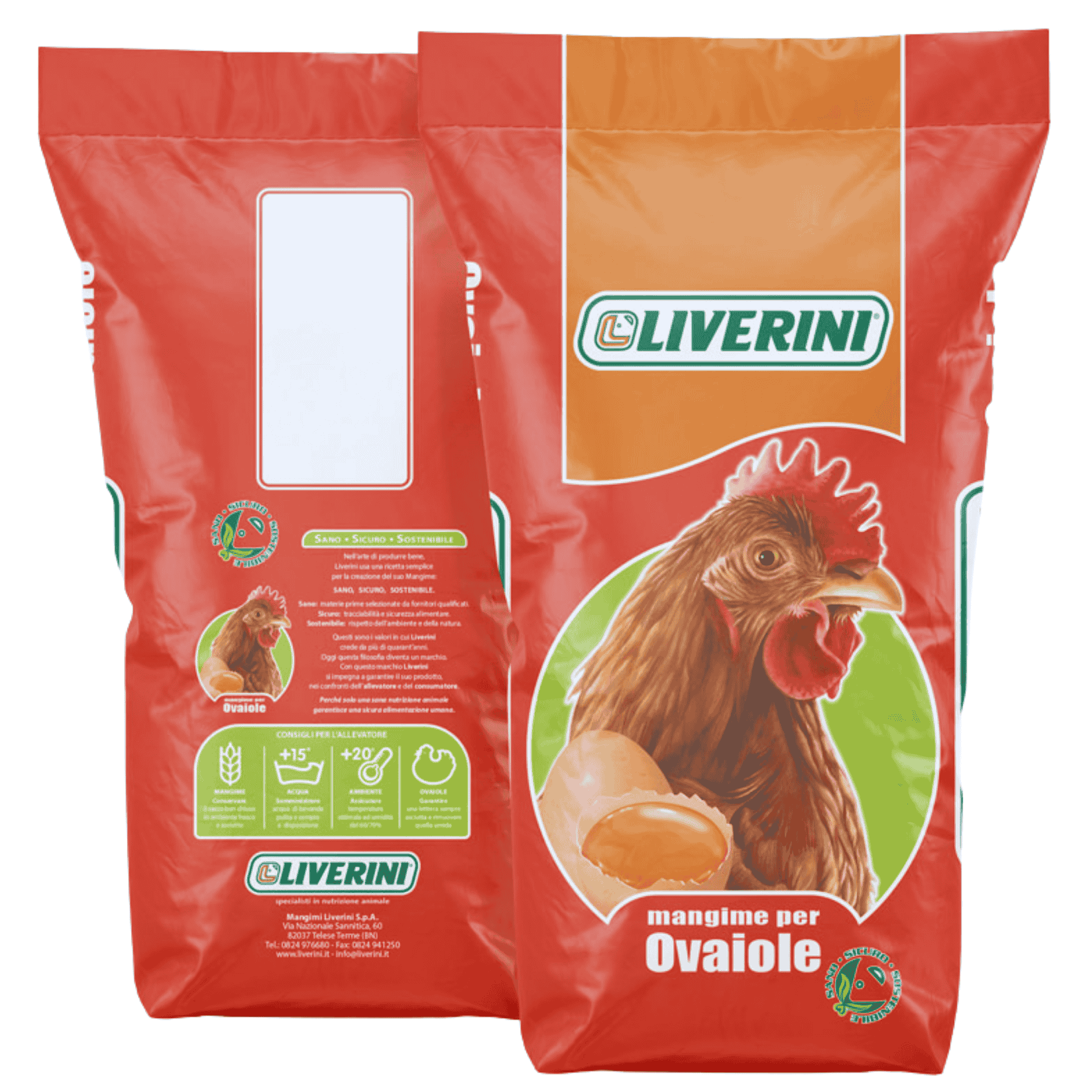 Mangime Completo Ovo Gran Bontà P26 Liverini | Polli Ovaiole Fasi Deposizione | Sacco 25 Kg