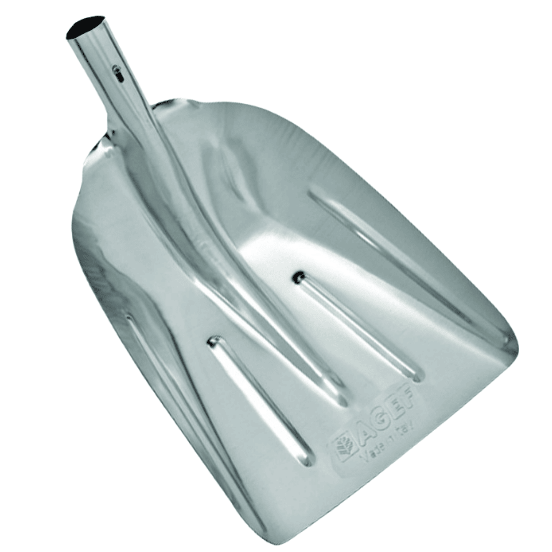 Pala Professionale Badile In Alluminio Per Neve E Granaglie | Leggera E Resistente | Senza Manico | Dimensioni 42x32 Cm