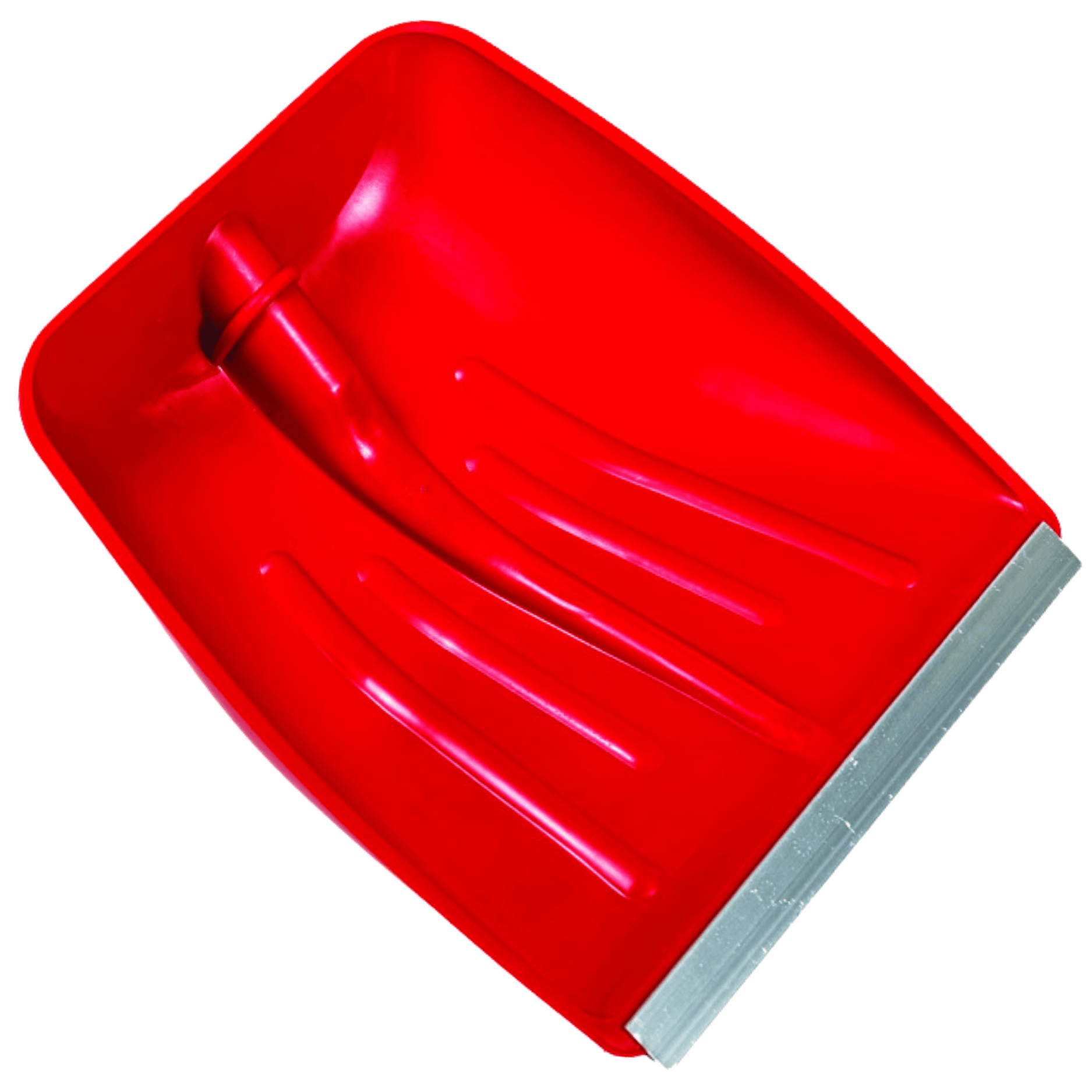 Pala Badile In Polipropilene Rossa Per Neve E Granaglie | Rinforzo In Alluminio | Dimensioni 42x37 Cm