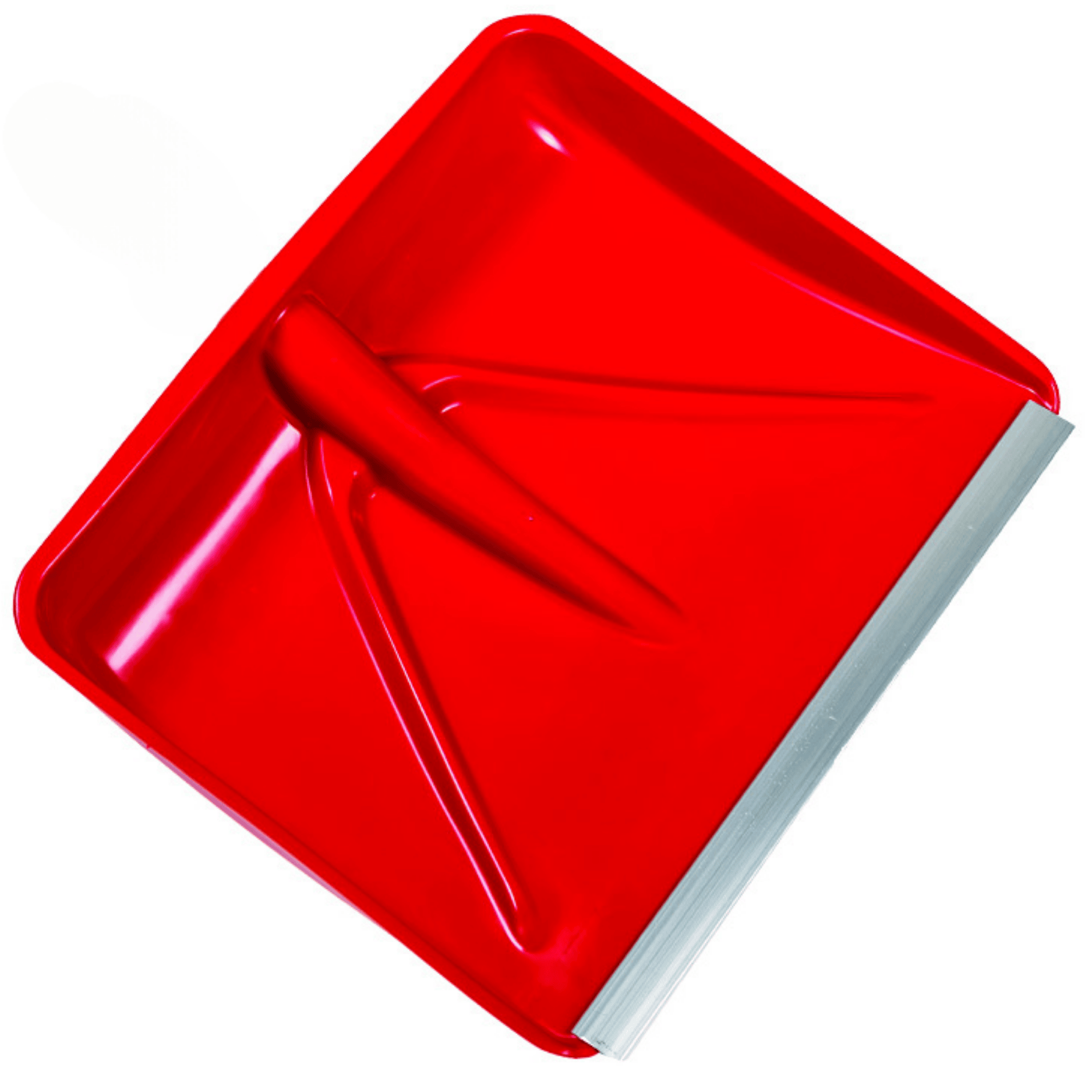 Pala Professionale In Polipropilene Per Neve E Granaglie Rossa | Profilo Alluminio Rinforzato | Senza Manico