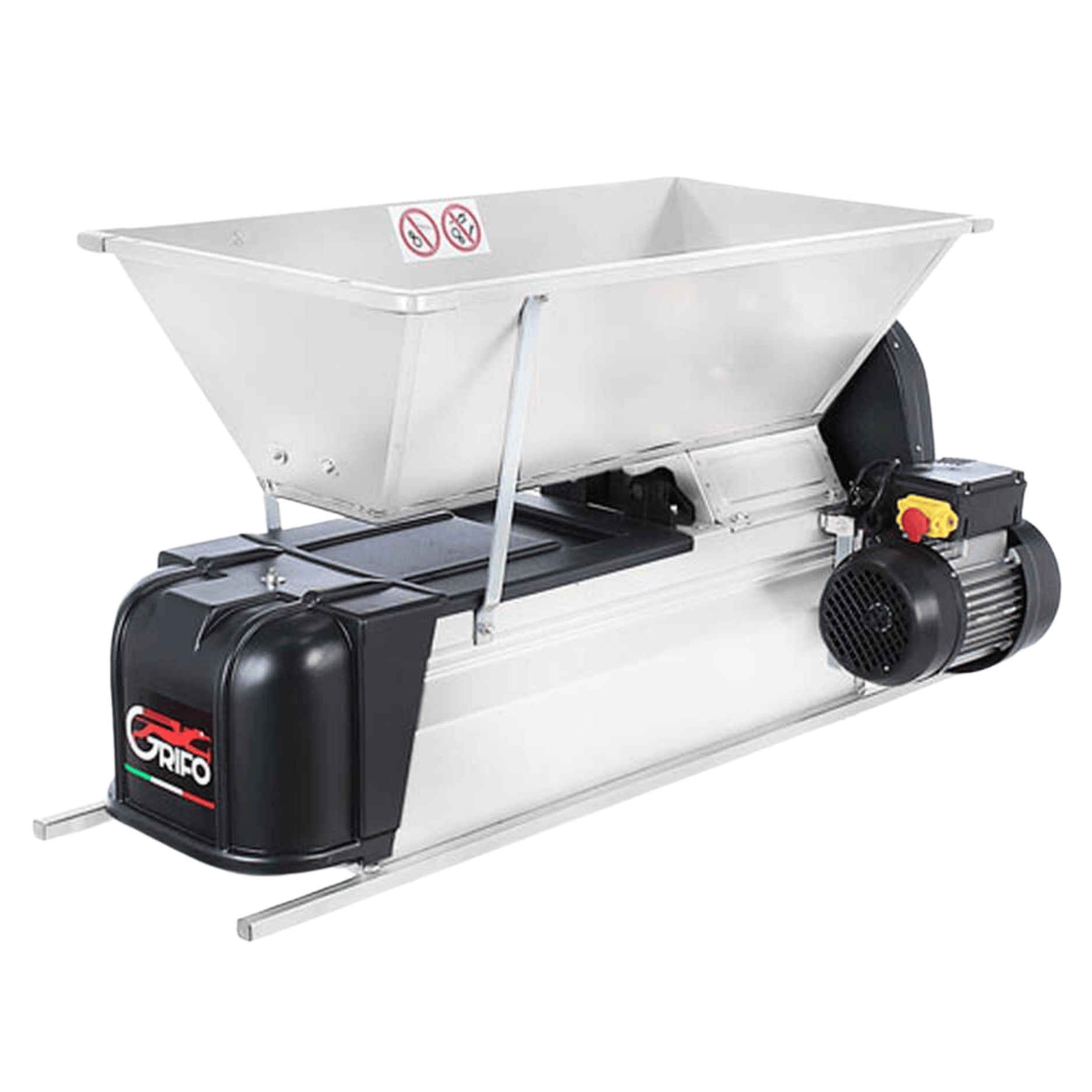 Pigiadiraspatrice Elettrica Grifo Professionale | Tramoggia 90x50 Cm | Rulli Nylon