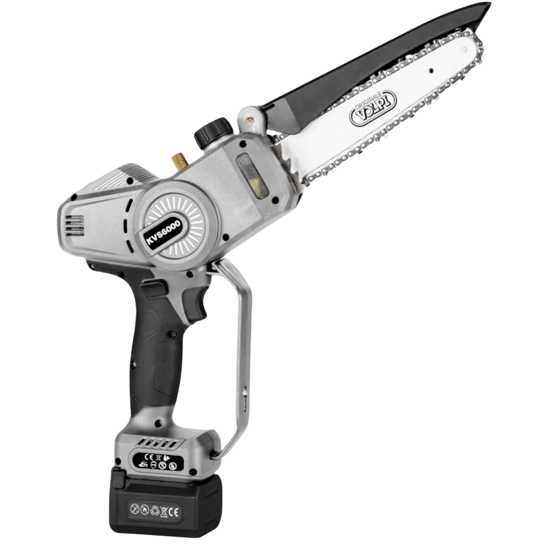 Potatore A Batteria Volpi KVS 6000 | Motore Brushless | Uso Con Una Mano | Batteria 21,6V 4Ah