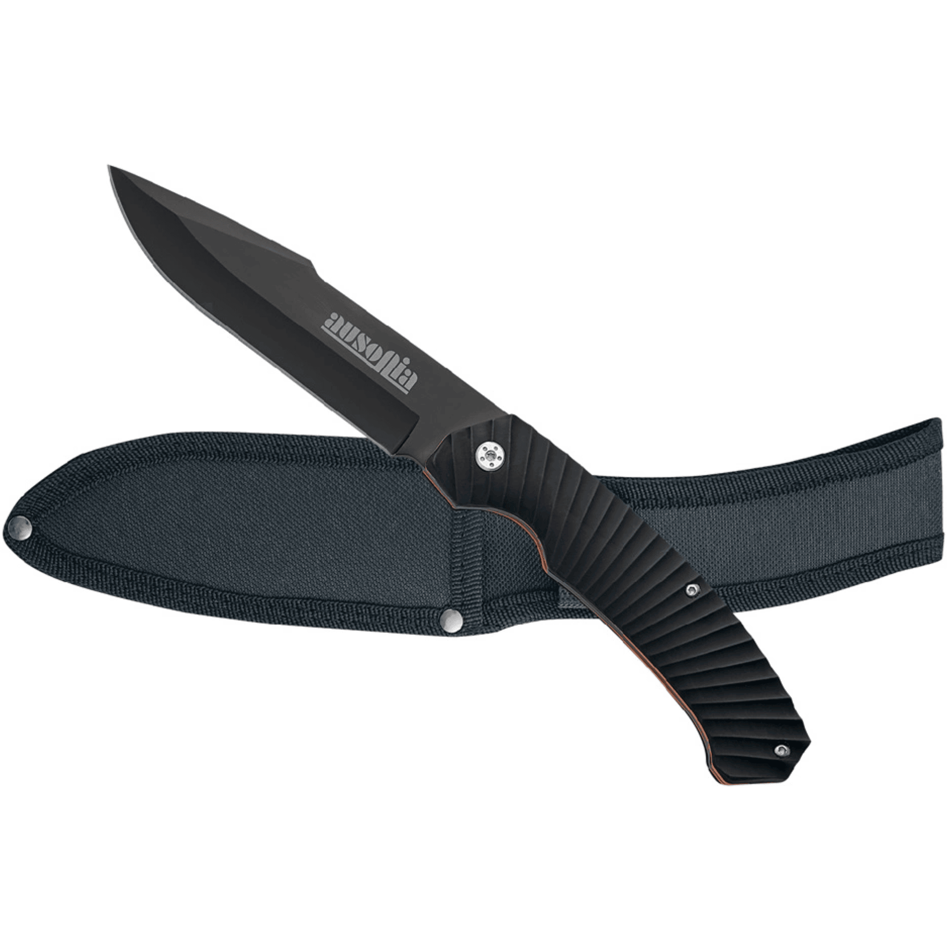 Pugnale Professionale Ausonia 'Tullamore' | Lama Acciaio Inox | Manico ABS | Fodero Tessuto