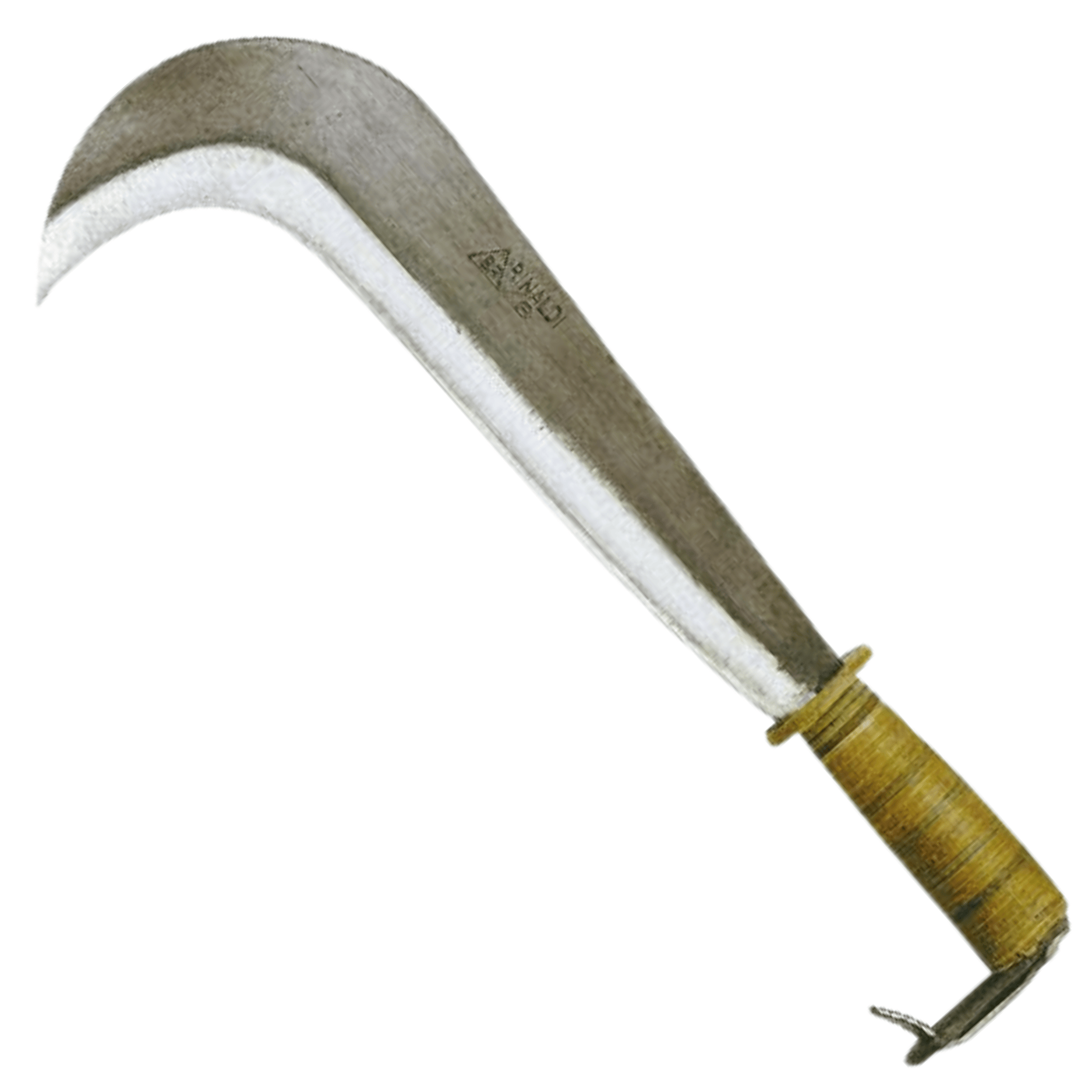 Roncola Professionale Bergamo Art. 101 | Lama Larga In Acciaio | Manico In Cuoio Rinforzato Per Taglio Preciso E Duraturo