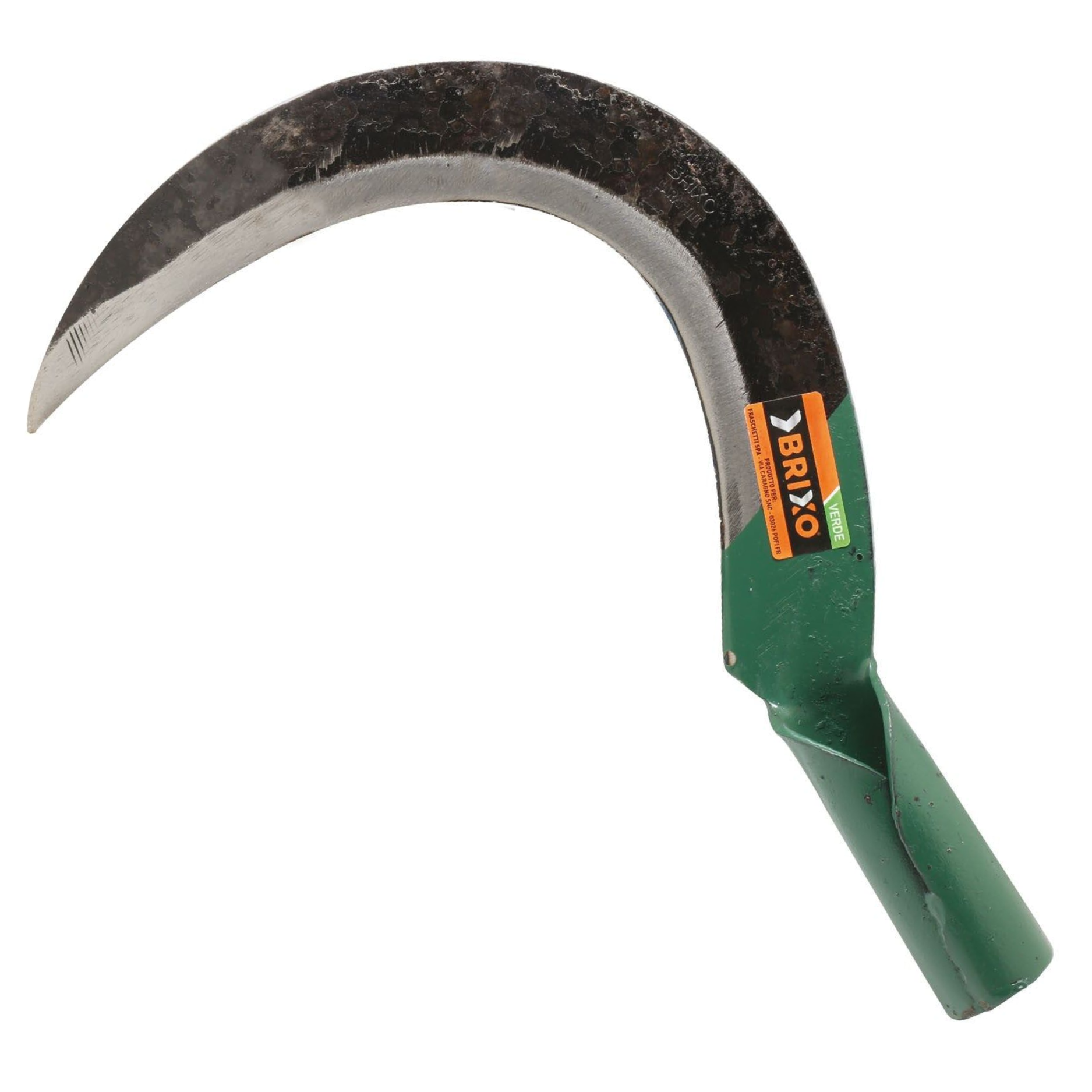 Roncola Professionale Brixo A Mezza Luna | Manico A Cartoccio Universale | Lunghezza 39 Cm