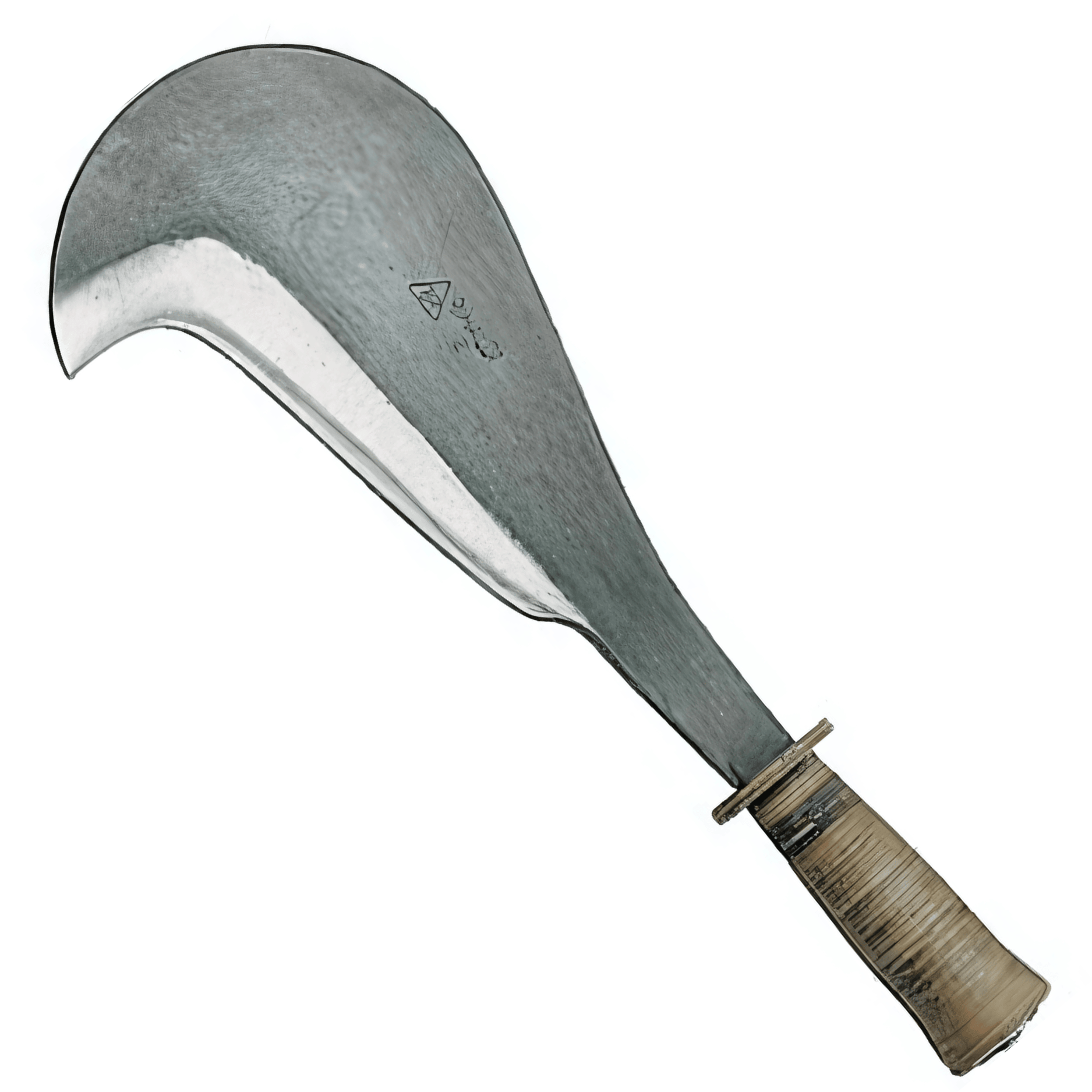 Roncola Professionale Monterotondo Art.116 | Lama Resistente In Acciaio | Manico In Cuoio Ergonomico | Peso Ottimale 0,654 Kg