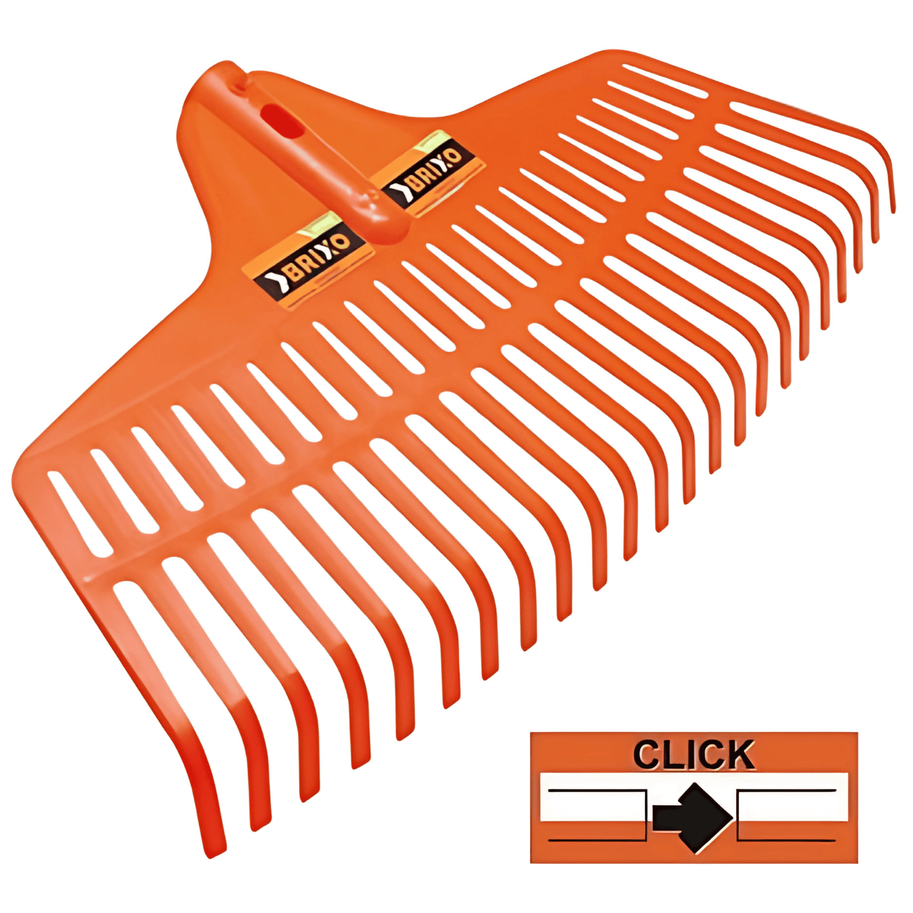 Scopa Professionale Brixo Ergo Click Jolly 23 Denti | Struttura In Polipropilene | Senza Manico