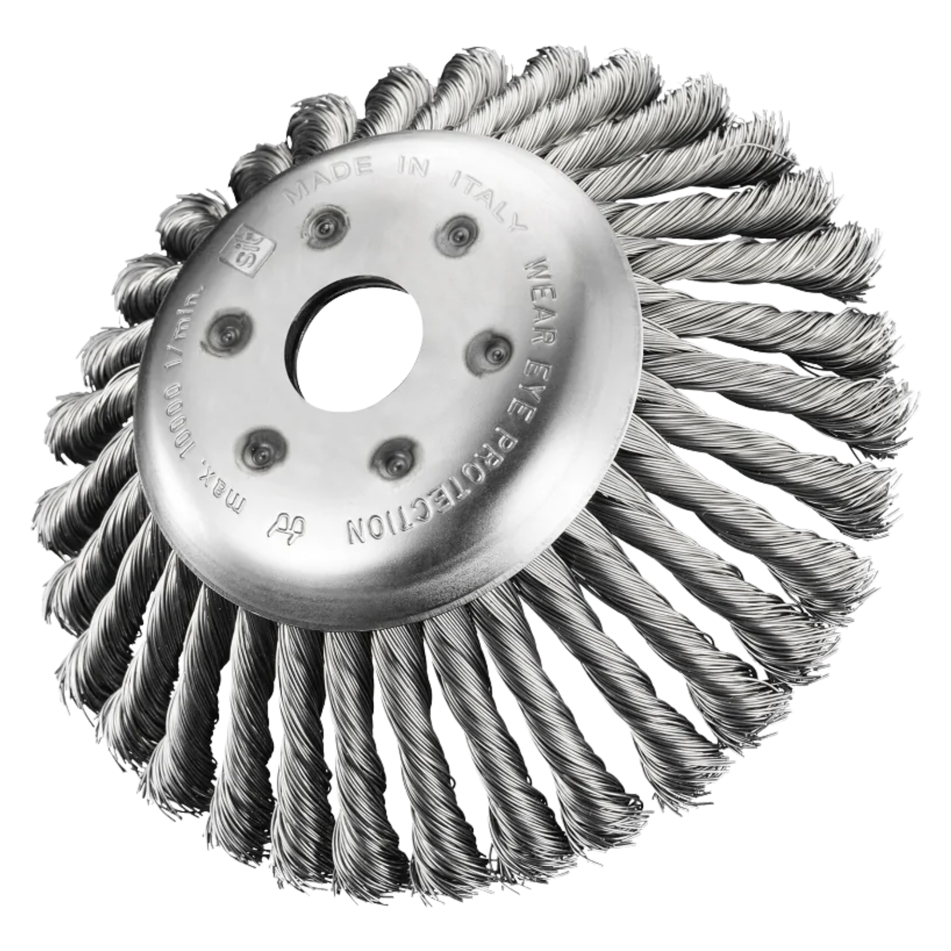 Spazzola Conica Per Decespugliatore Lif | Fili Acciaio 0,50 | Foro 25,4 Mm | 2 Varianti Uso Area