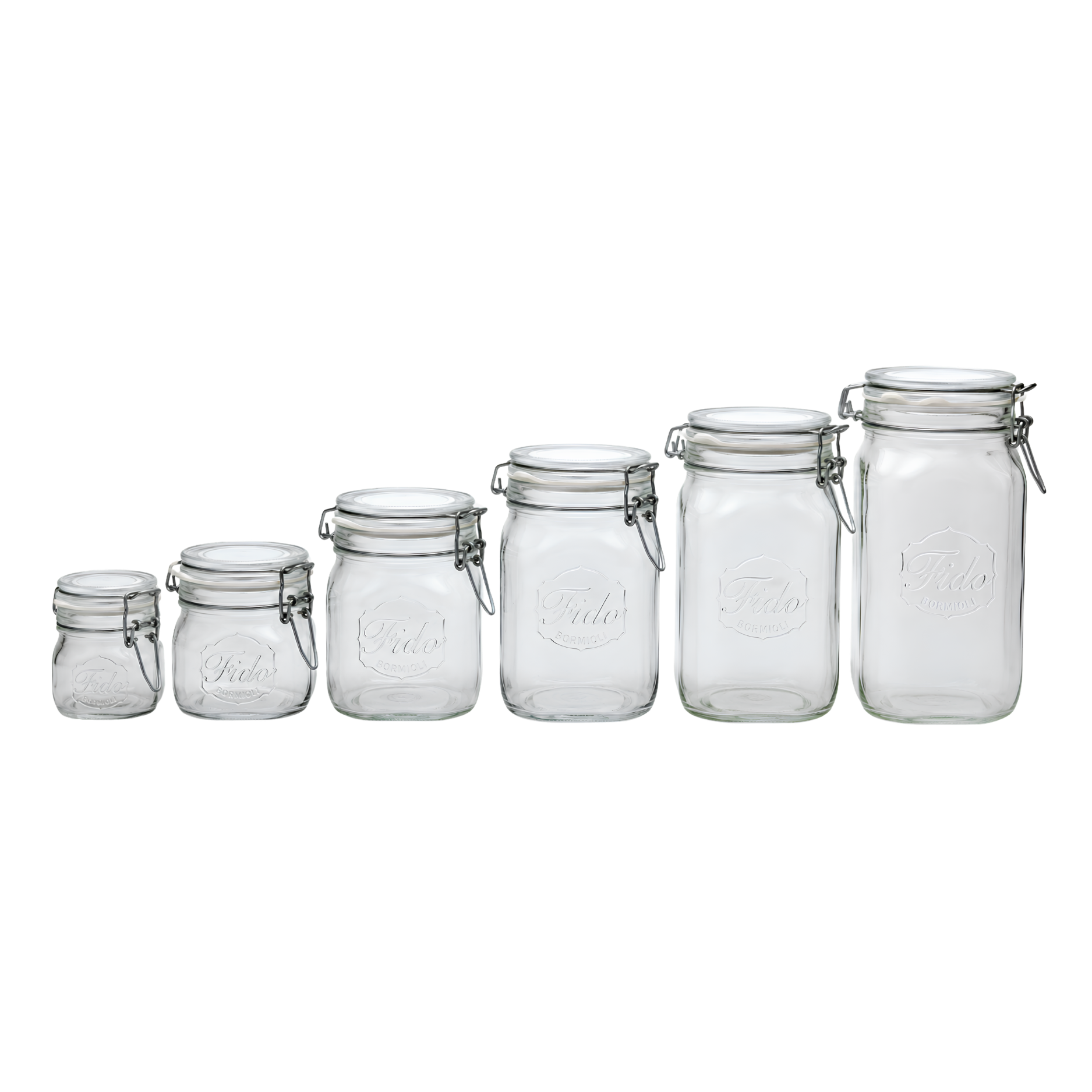 Vaso Ermetico In Vetro Fido Bormioli | Contenitore Per Conservazione Alimenti Da 125 A 1500 Ml