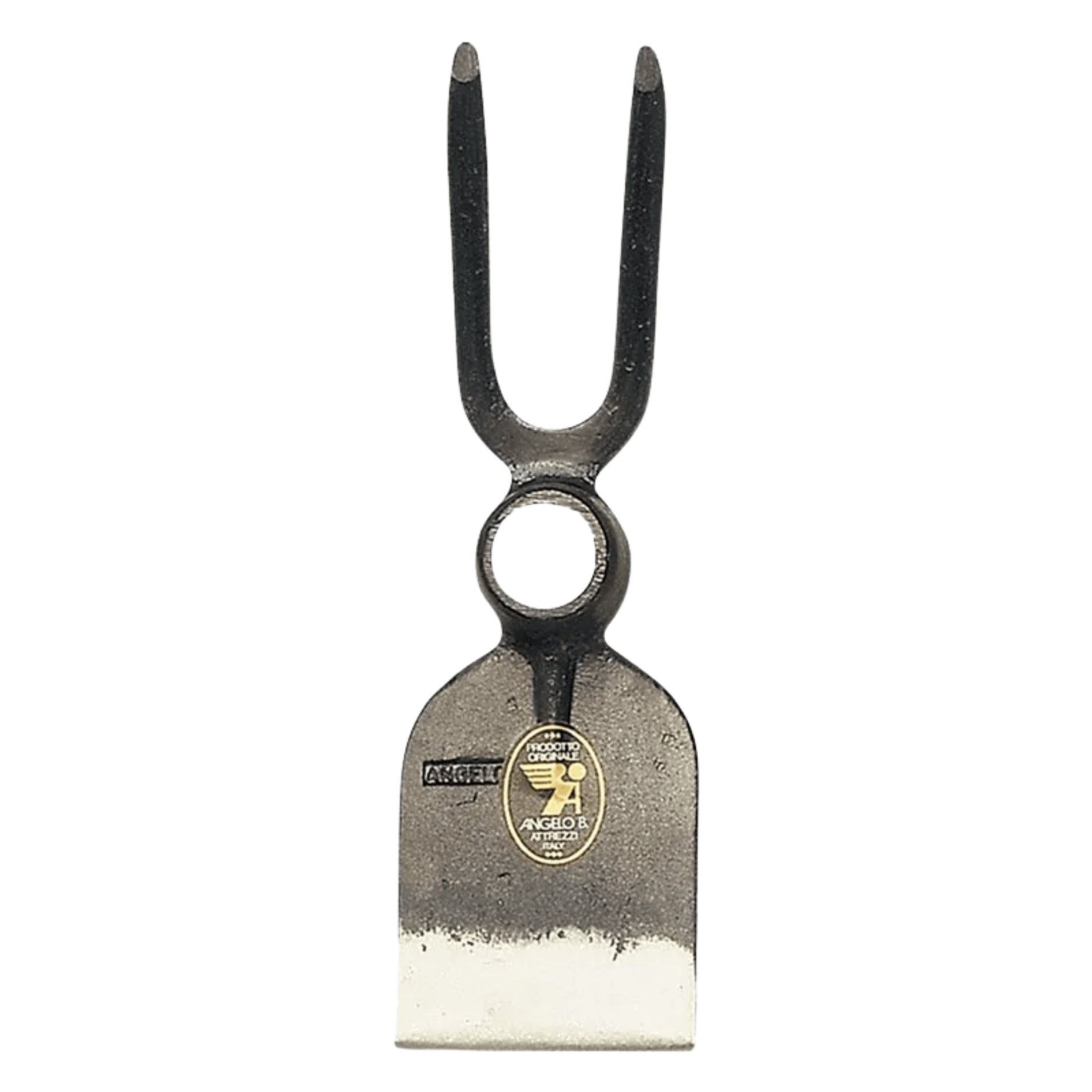 Completa di manico in legno da 125 cm. In acciaio forgiato. Occhio tondo.