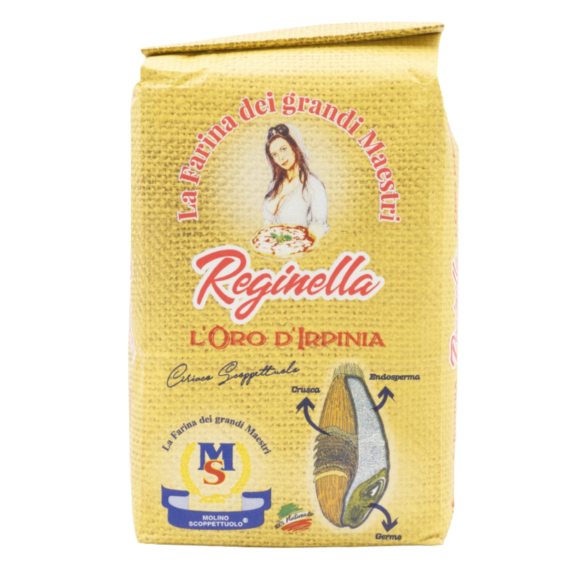 Farina Professionale Reginella "L'Oro D’Irpinia" Tipo 1 Molino Scoppettuolo | Con Germe Di Grano | Confezioni 1 Kg, 5 Kg, 25 Kg