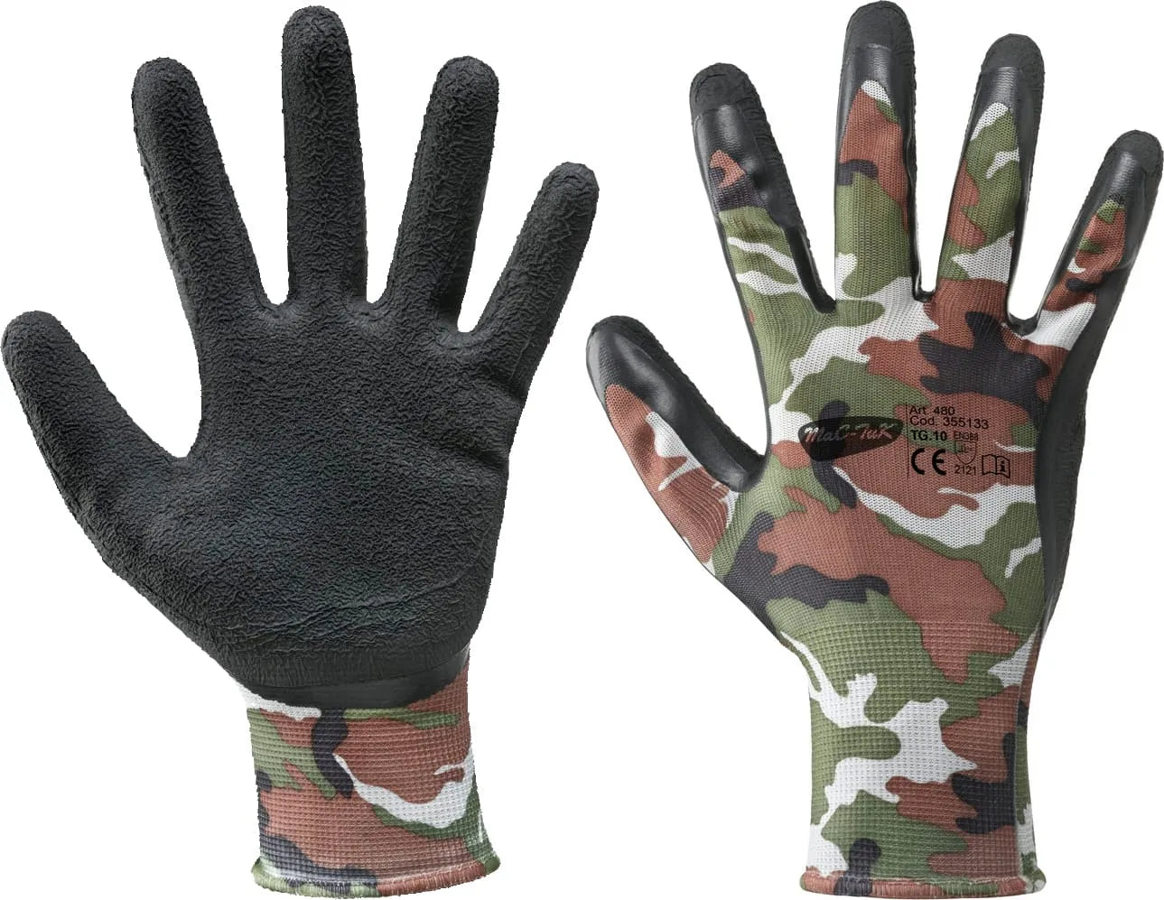 Guanti Mimetici NERI Mod. 480 – Protezione e Comfort in Ogni Situazione