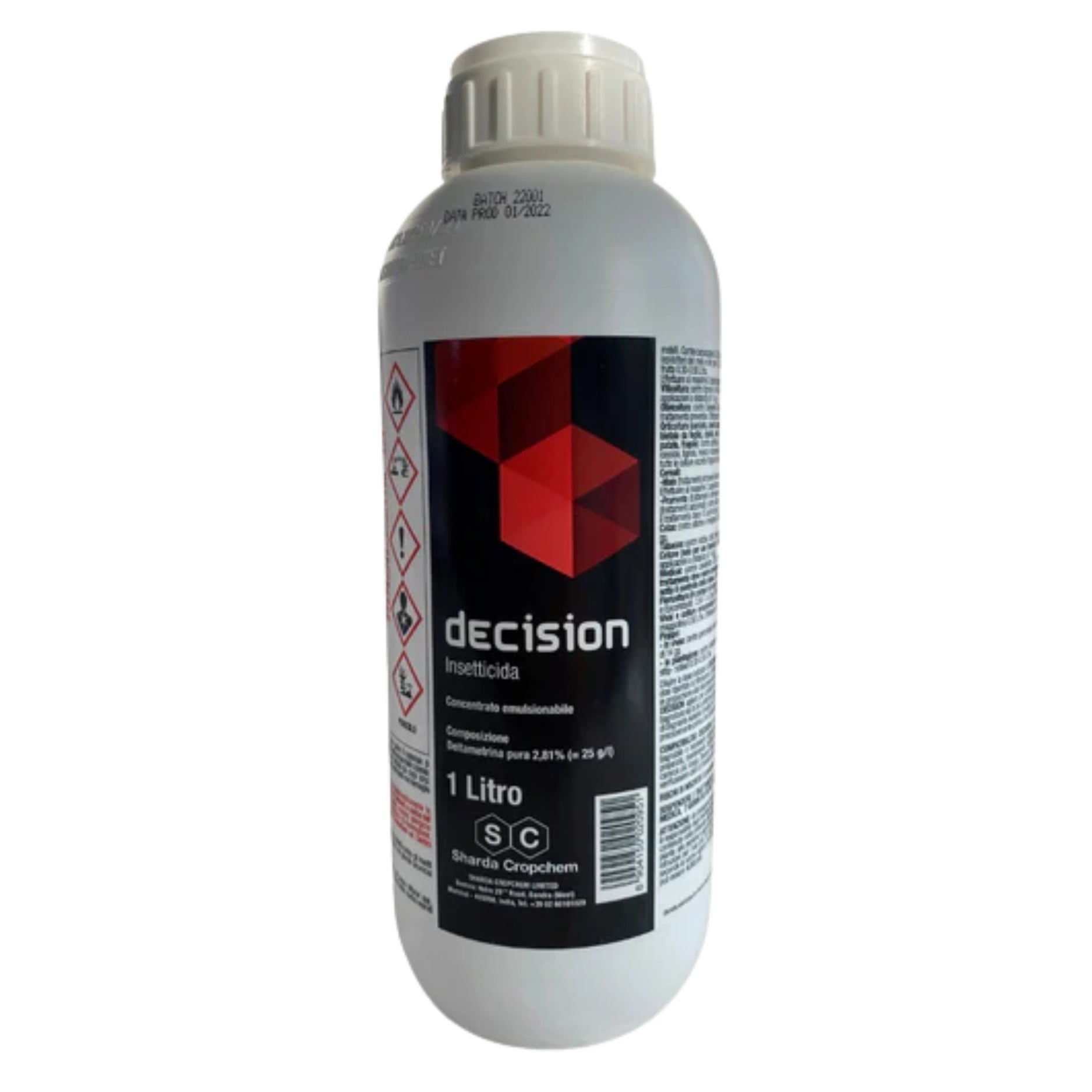Insetticida Professionale Decision 1 Lt | Deltametrina Pura 2,81% | Azione Per Contatto E Ingestione