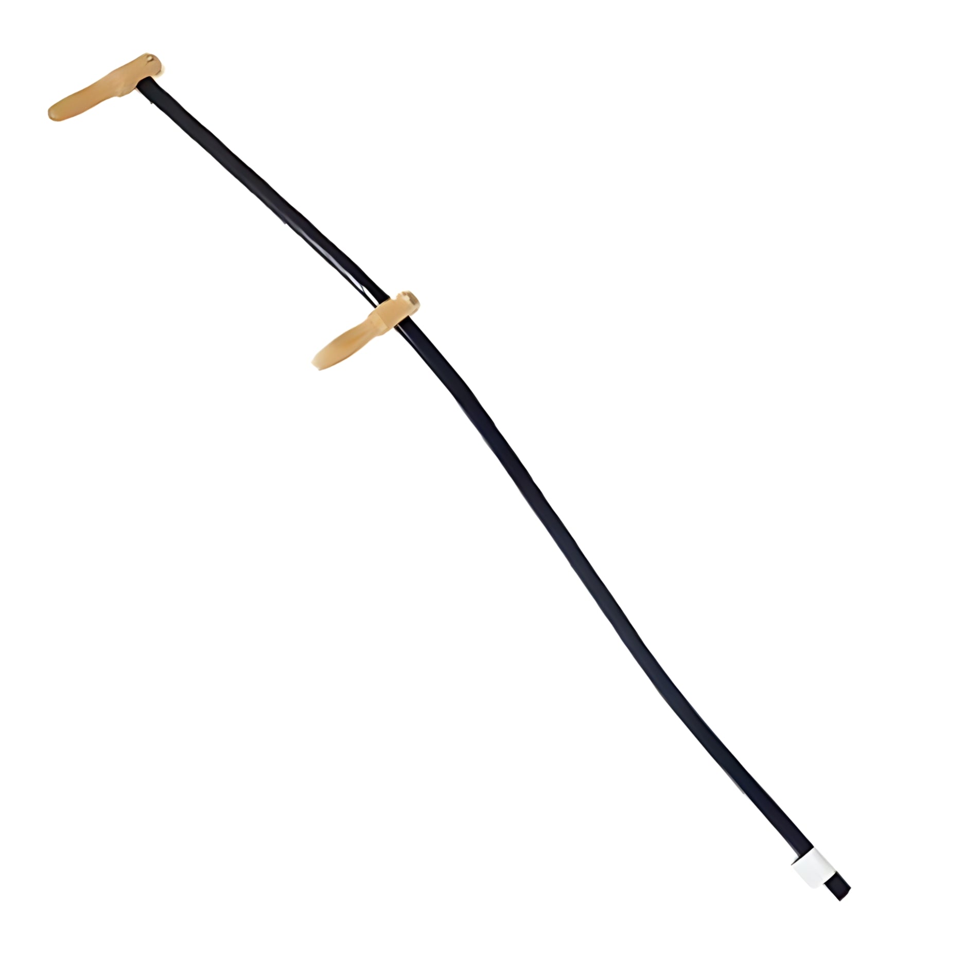 Manico Professionale Per Falce Da Fieno | Tubolare In Acciaio Verniciato | Con Anello, Chiavetta E Impugnatura In Legno