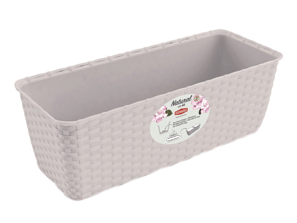 Balconetta Natural bianca con riserva d'acqua Stefanplast