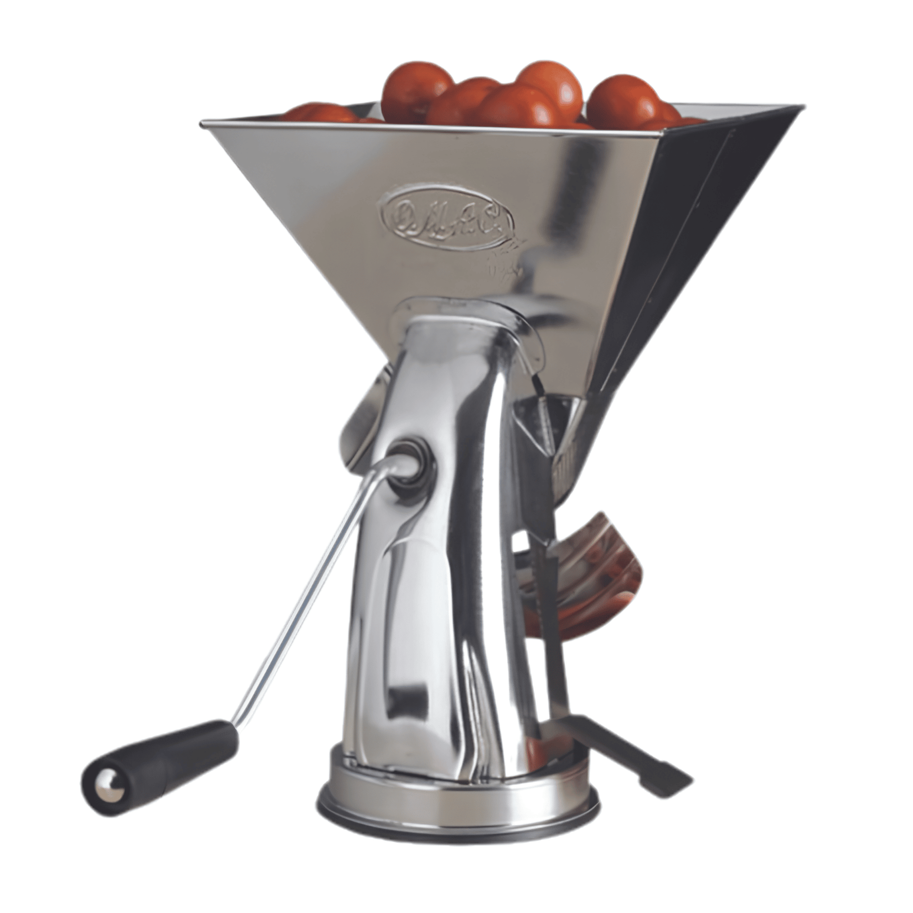 Passapomodoro Manuale In Acciaio Inox 18/10 Con Rullo In Alluminio E Ventosa Antiscivolo | Professionale