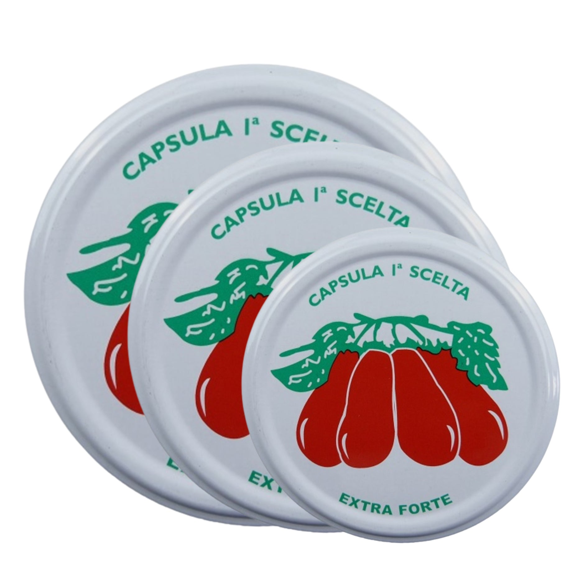 Capsule Twist-Off Con Disegno Pomodoro Per Barattoli Di Vetro | Chiusura Ermetica | Bustina Da 100 Pz