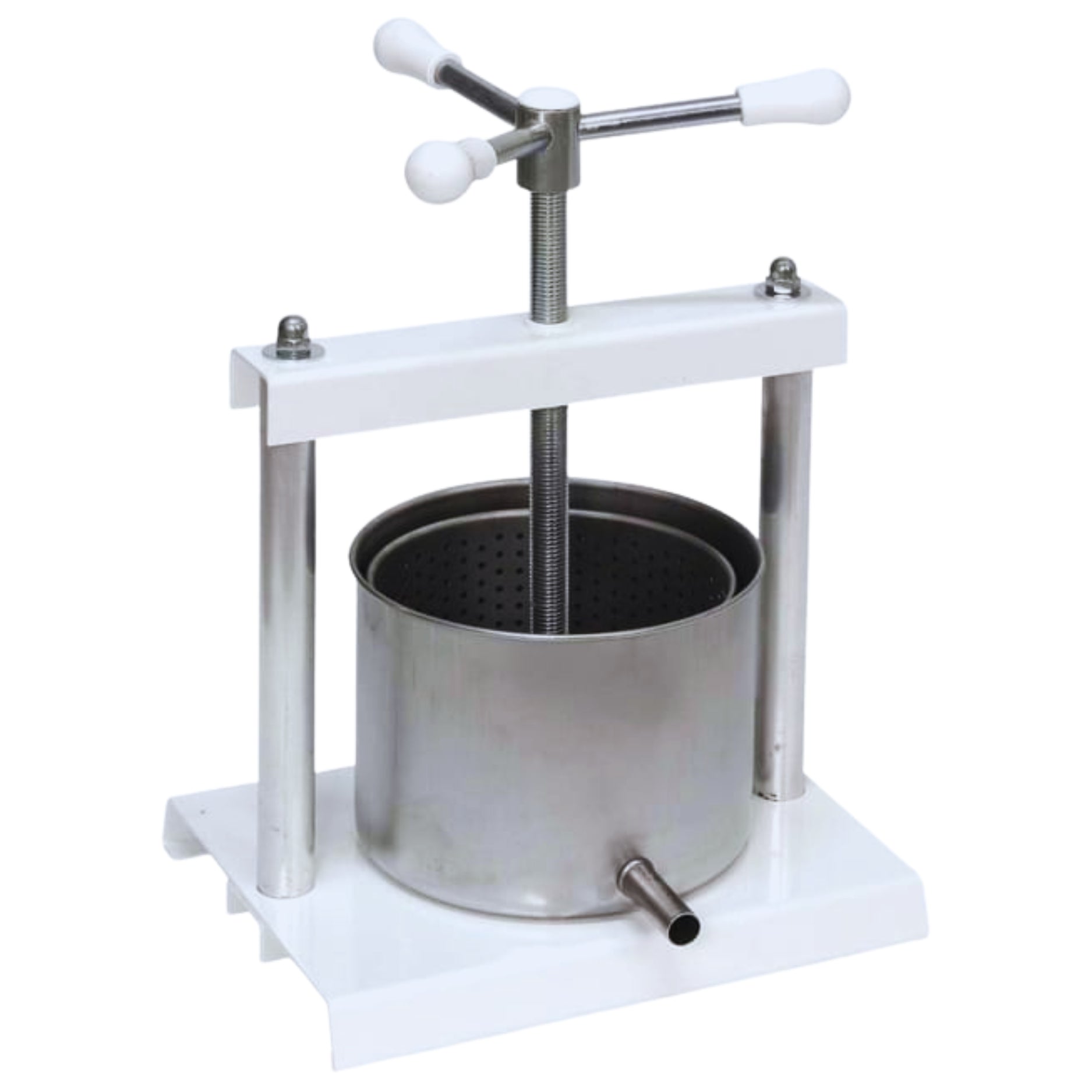 Torchio Premitutto Manuale Medio | Acciaio Inox AISI 430 | Cestello 3,5 L | Produzione Italiana