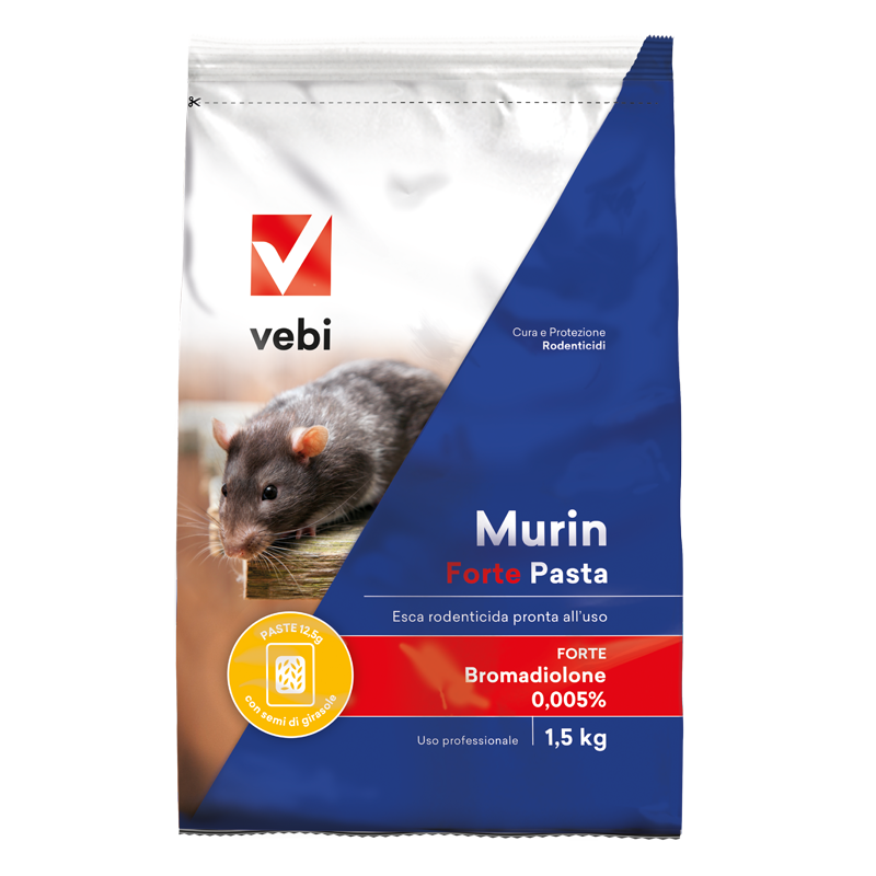 ESCA PER TOPI E RATTI VEBI MURIN FORTE PASTA VELENO DA 1.5KG