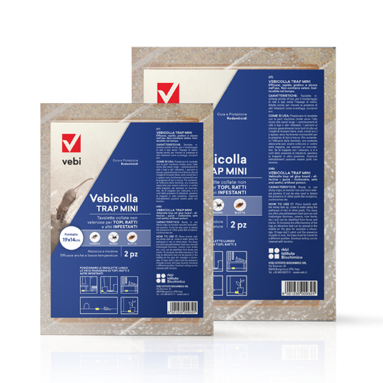 VEBICOLLA TRAP VEBI TAVOLETTE ADESIVE PER TOPI